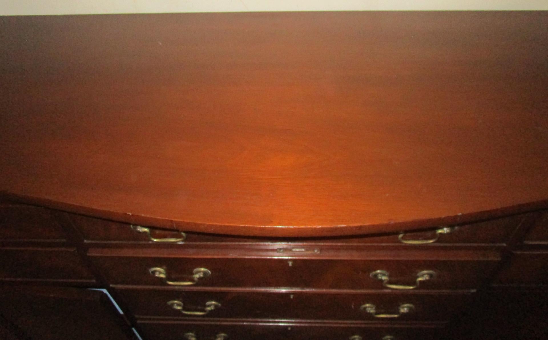 20th c American Mahogany Dining Room Server with Custom Silverware Drawers For Sale 5