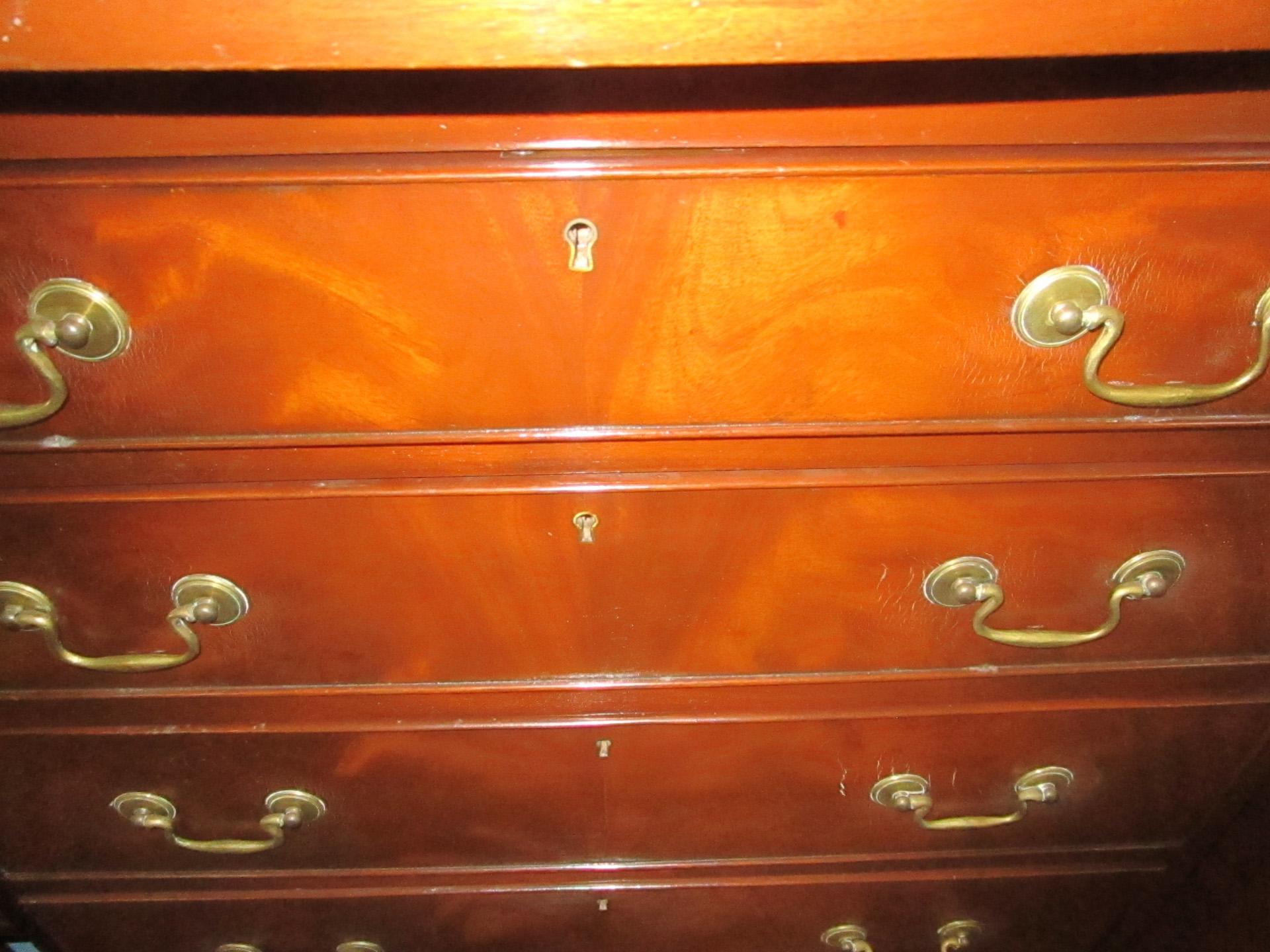 20th c American Mahogany Dining Room Server with Custom Silverware Drawers For Sale 6