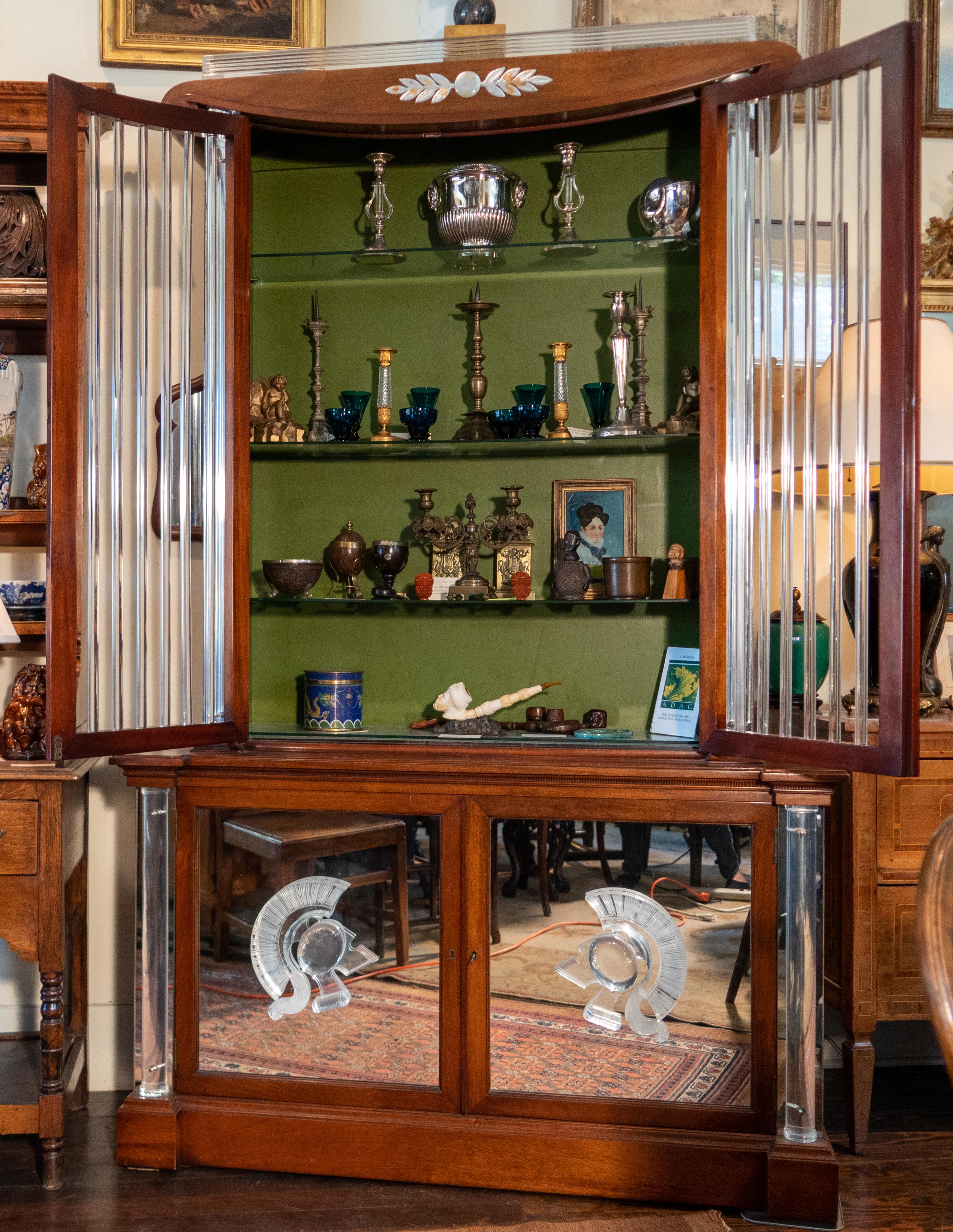 Mirror 20th Century American Neoclassical Art Moderne Cabinet by Grosfeld House For Sale