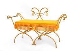 Rope and Tassel Gilt Loveseat