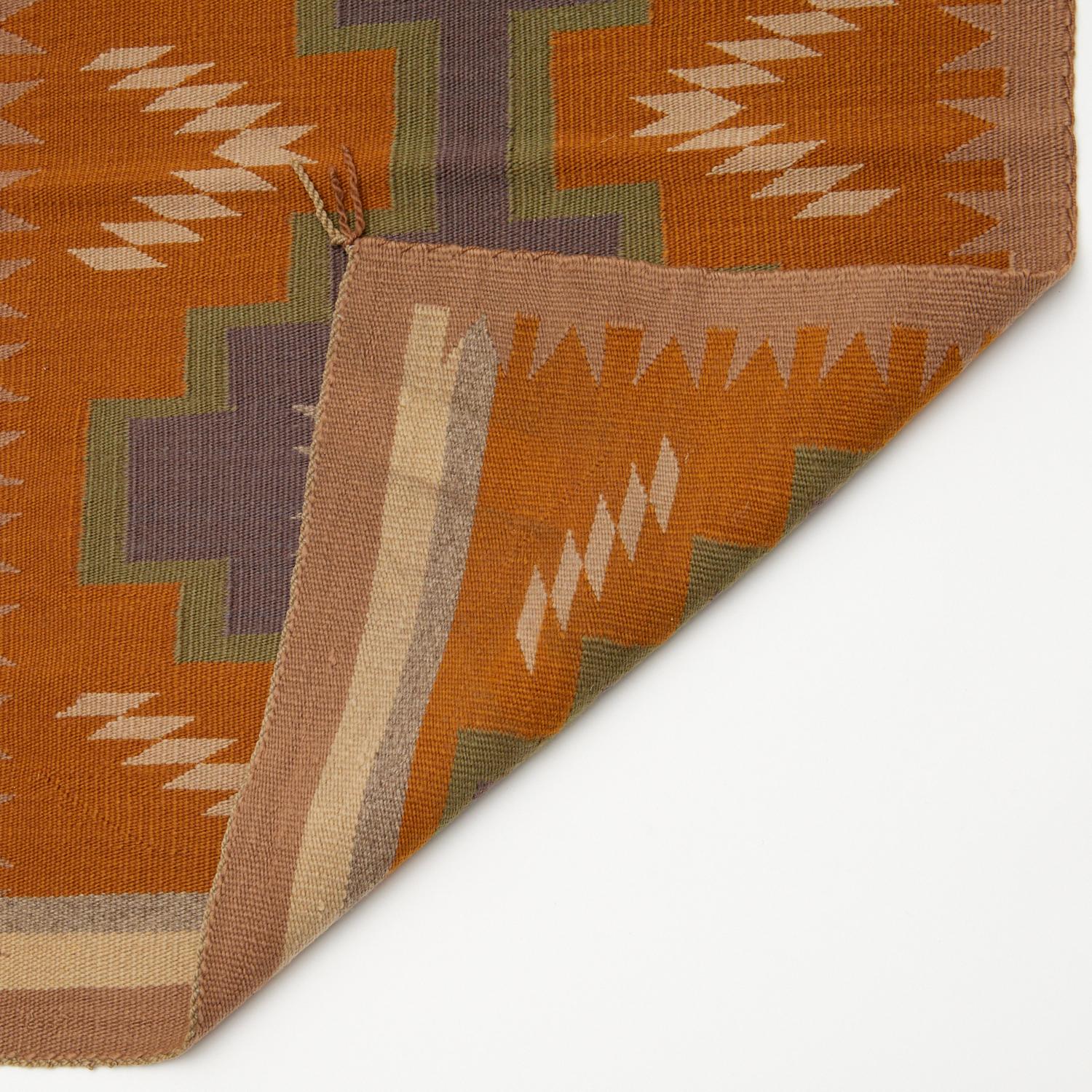 20th C. American Southwest Saddle Blanket with Lazy Lines In Good Condition In Morristown, NJ