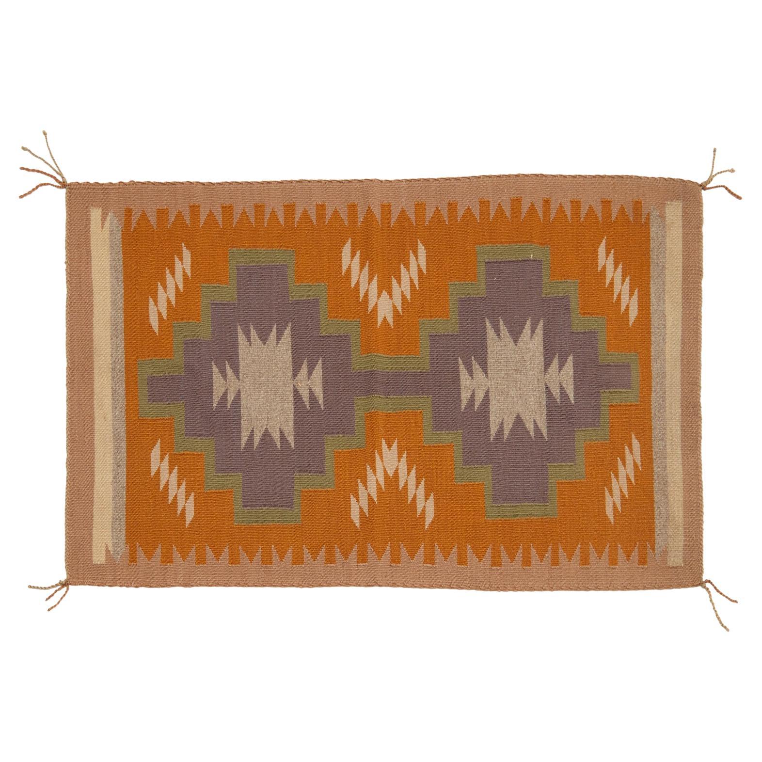 20th C. American Southwest Saddle Blanket with Lazy Lines For Sale