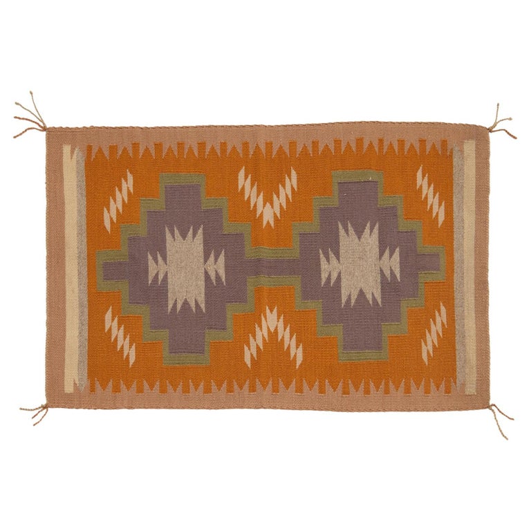 20th C. American Southwest Saddle Blanket with Lazy Lines For Sale