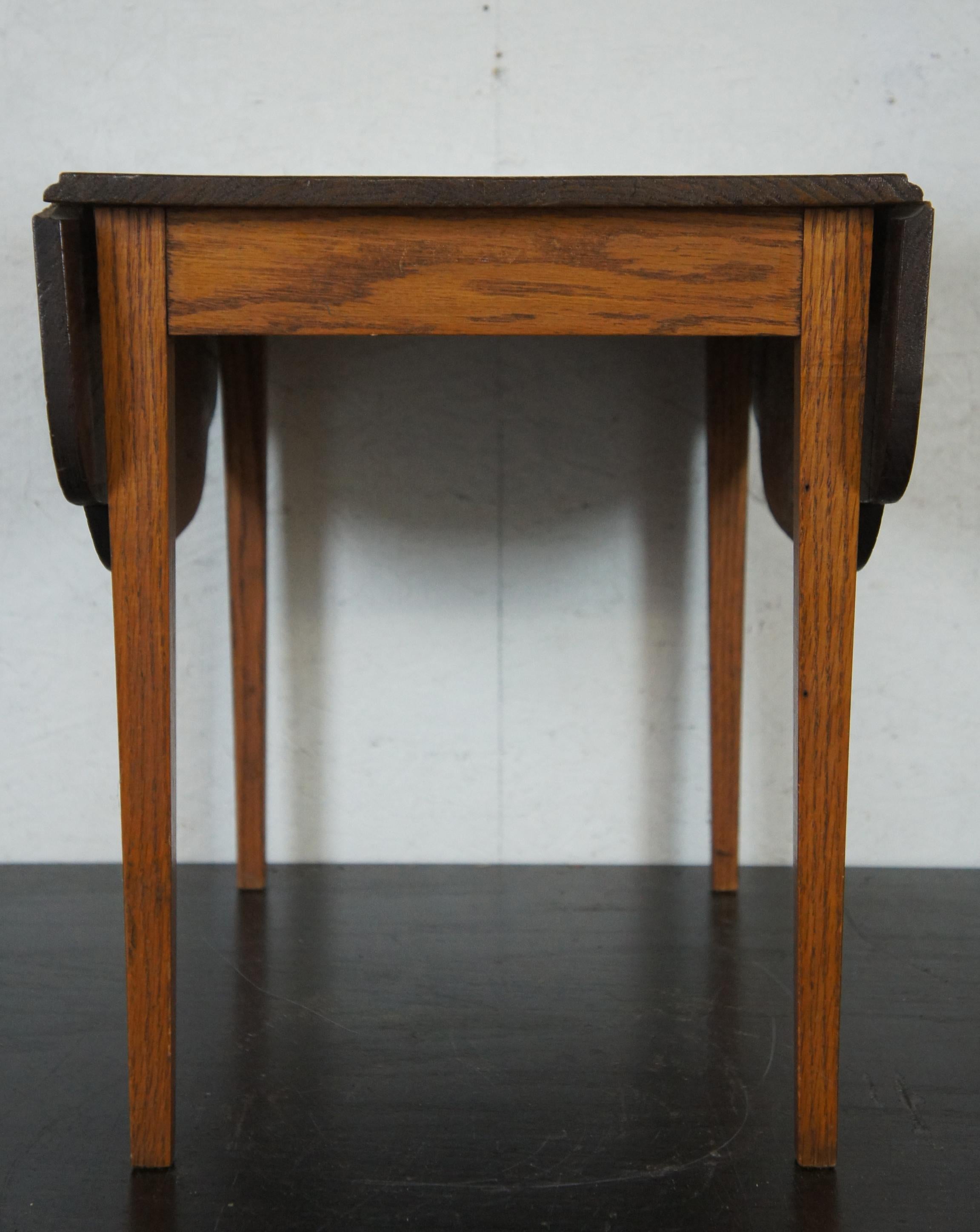 Sheraton Antique Miniature Salesman Sample Pine Shaker Drop-Leaf Dining Table