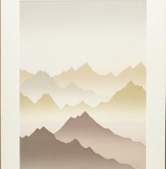 20th c. Artist Proof Serigraph on Wove Paper, Mountainscape by Jack Duganne