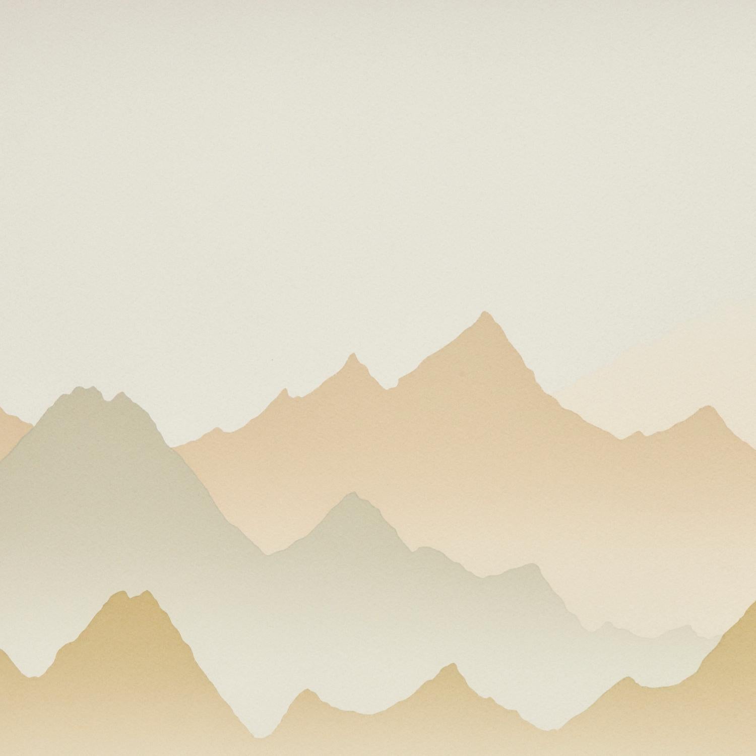 Americano 20° sec. Serigrafia a prova d'artista su carta intelata, Mountainscape di Jack Duganne in vendita