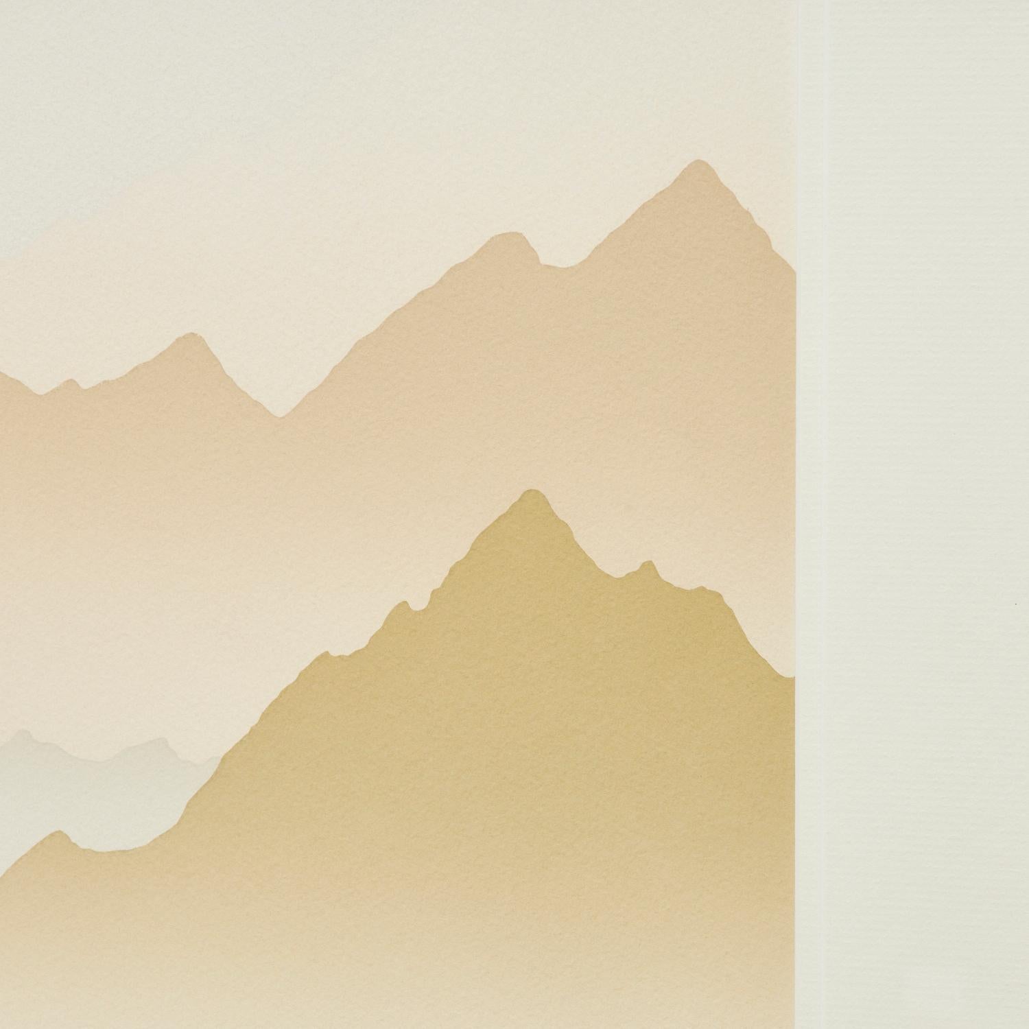20° sec. Serigrafia a prova d'artista su carta intelata, Mountainscape di Jack Duganne In condizioni buone in vendita a Morristown, NJ