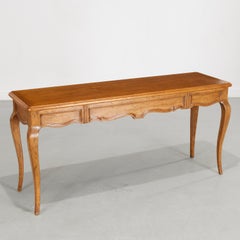 20th c., Auffray & Co. Distressed Wood Single Drawer Provincial Console Table