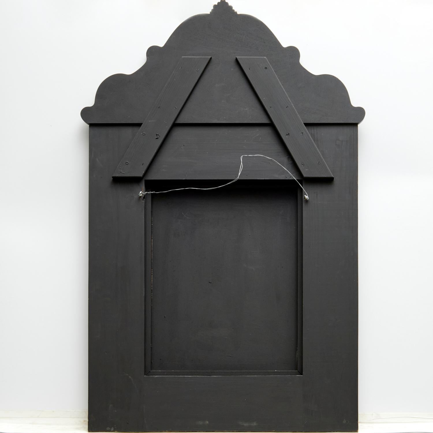 20th C. Baroque Style Dutch Marquetry Wall Mirror, Selected by Alberto Pinto For Sale 2
