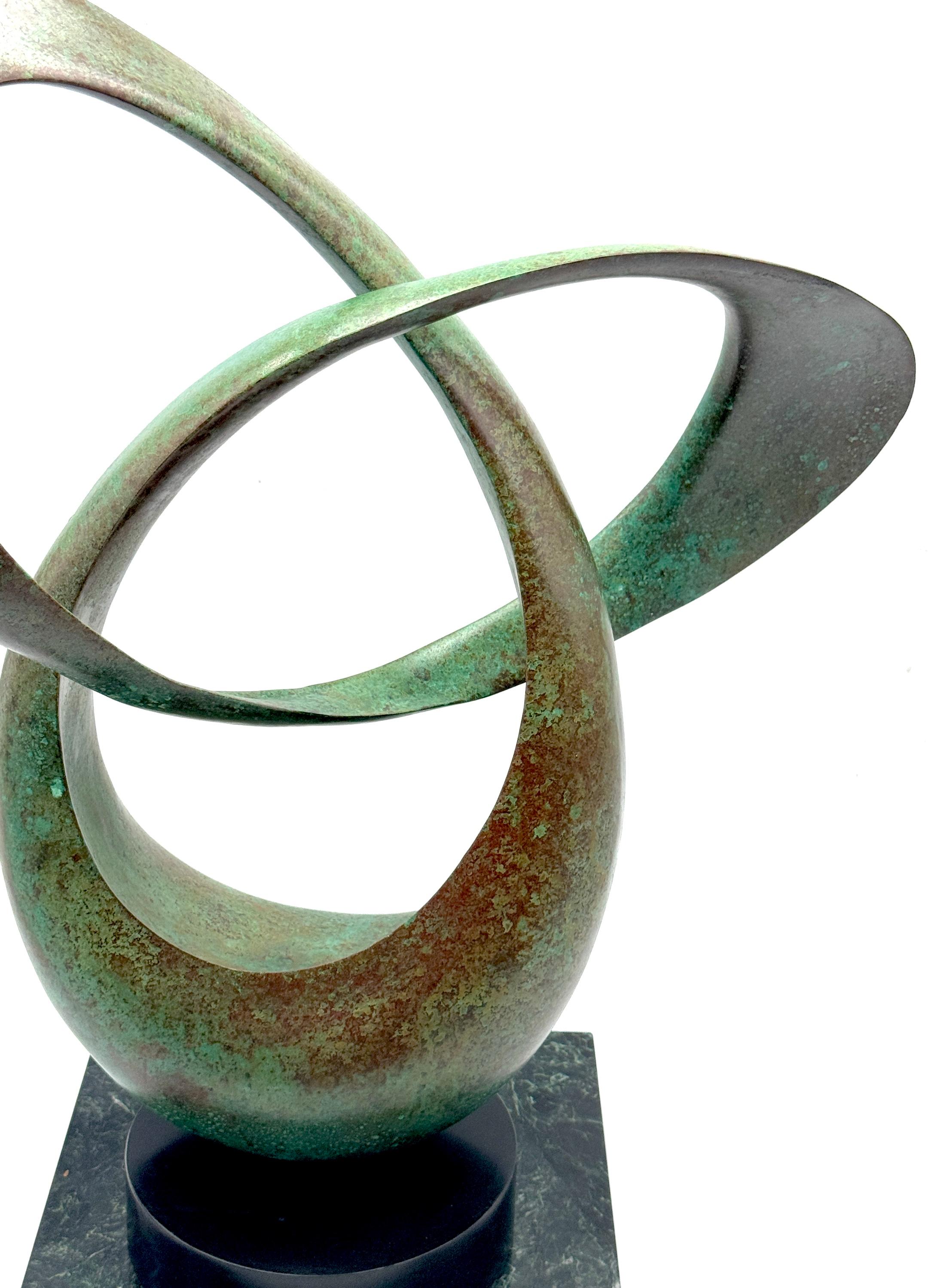20th C. Bronze Abstract  'Infiniti' Sculpture to Attributed Richard Erdman For Sale 3
