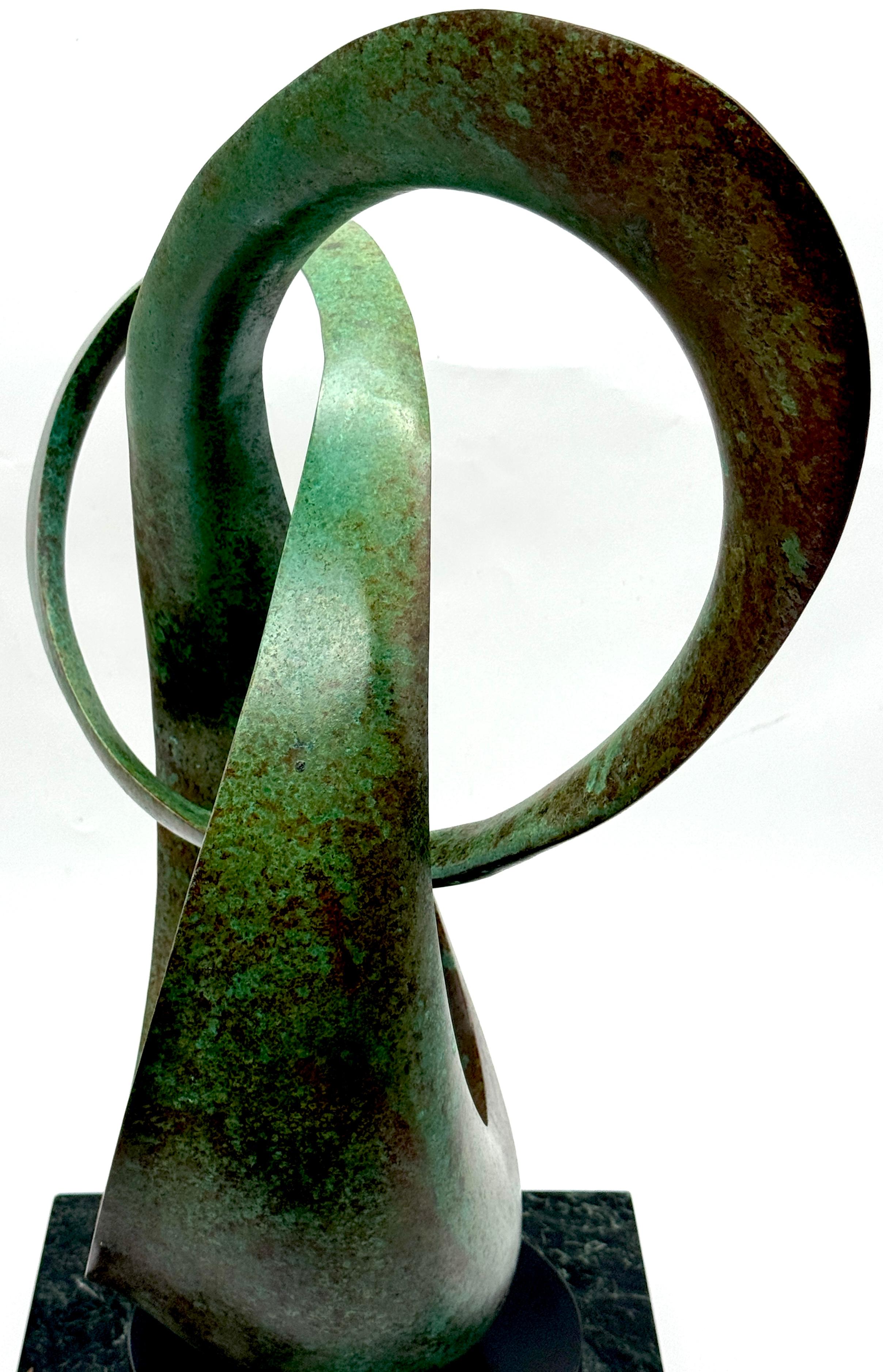 20th C. Bronze Abstract  'Infiniti' Sculpture to Attributed Richard Erdman For Sale 7