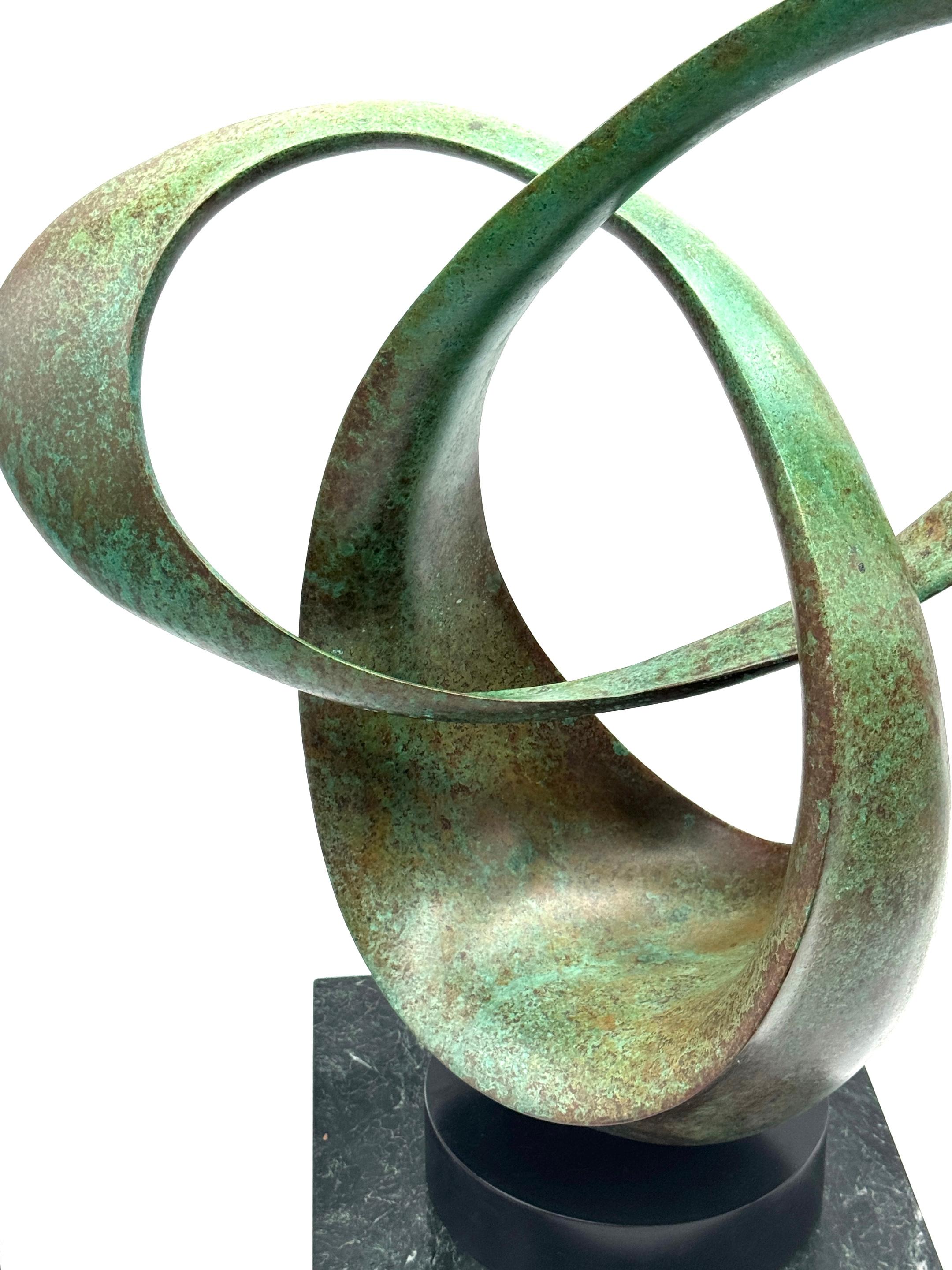 20th C. Bronze Abstract  'Infiniti' Sculpture to Attributed Richard Erdman For Sale 9