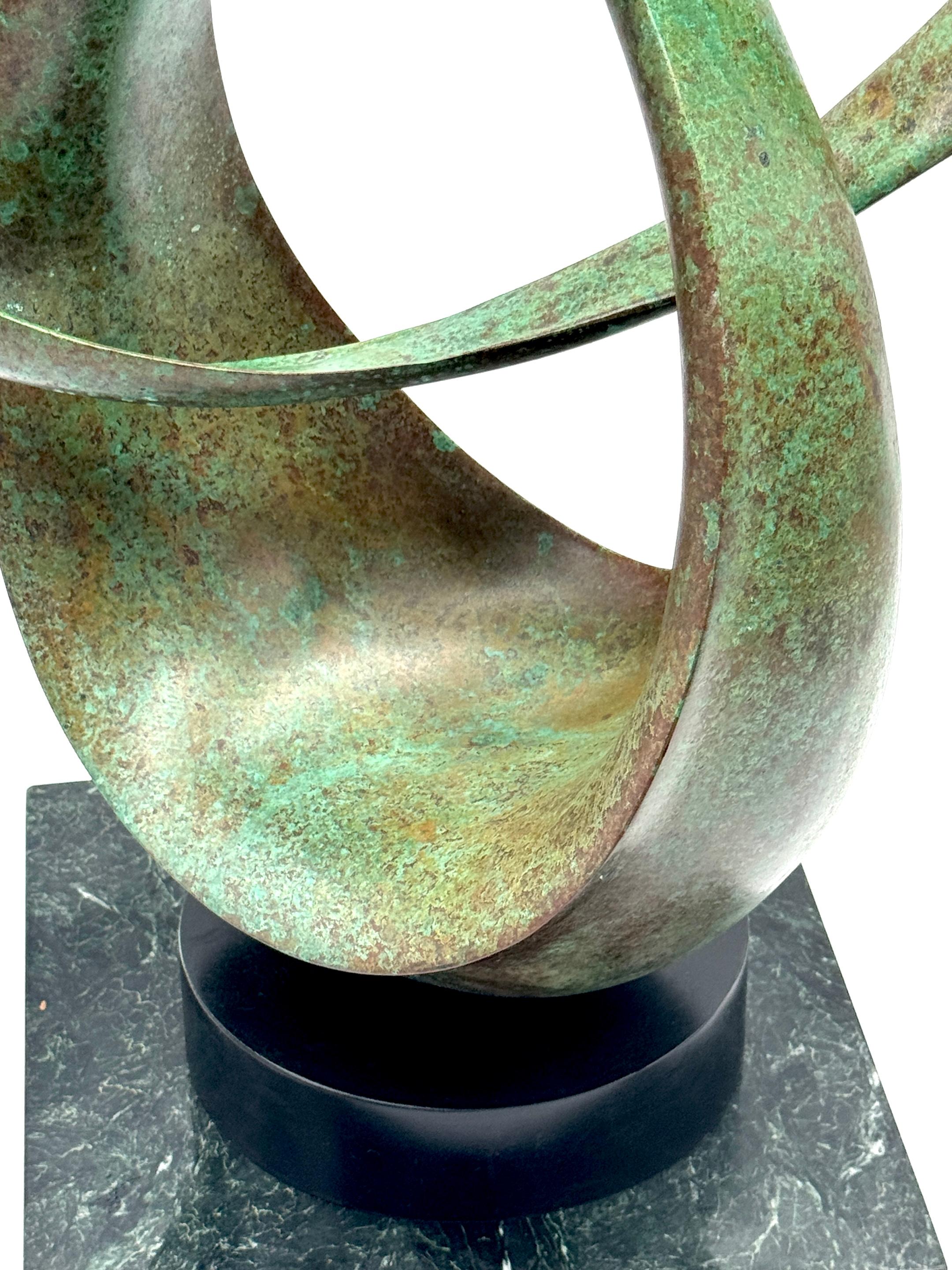 20th C. Bronze Abstract  'Infiniti' Sculpture to Attributed Richard Erdman For Sale 10
