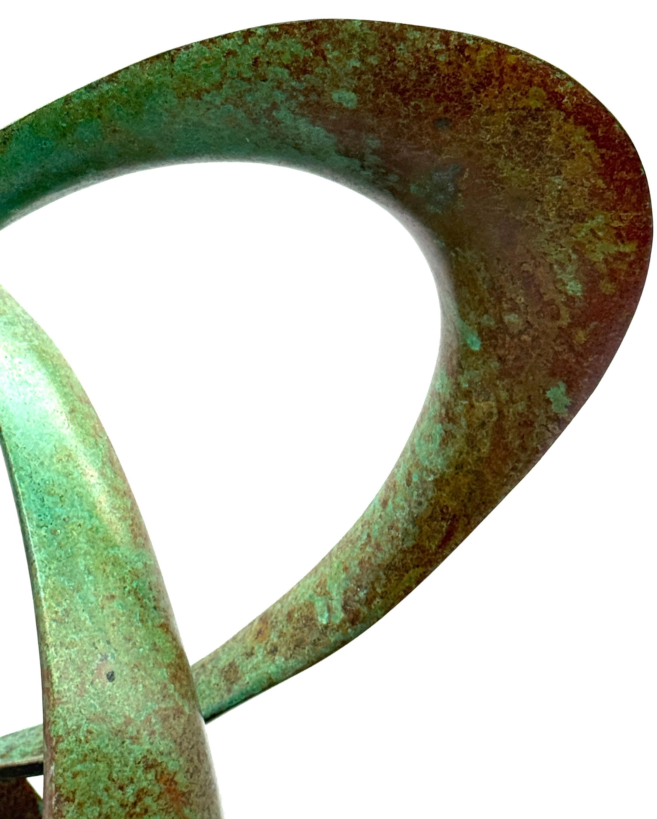 20th C. Bronze Abstract  'Infiniti' Sculpture to Attributed Richard Erdman For Sale 11