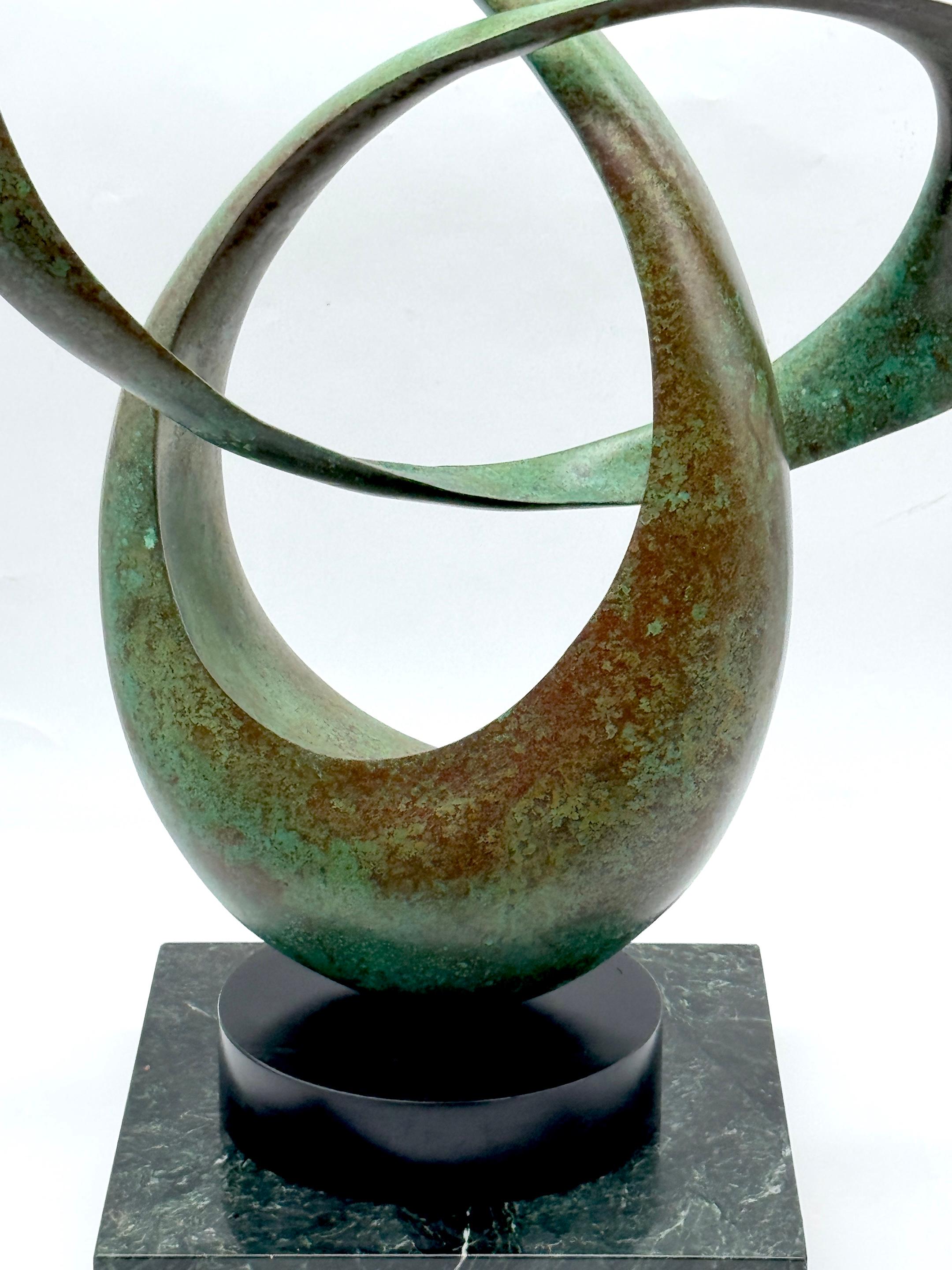 Modern 20th C. Bronze Abstract  'Infiniti' Sculpture to Attributed Richard Erdman For Sale