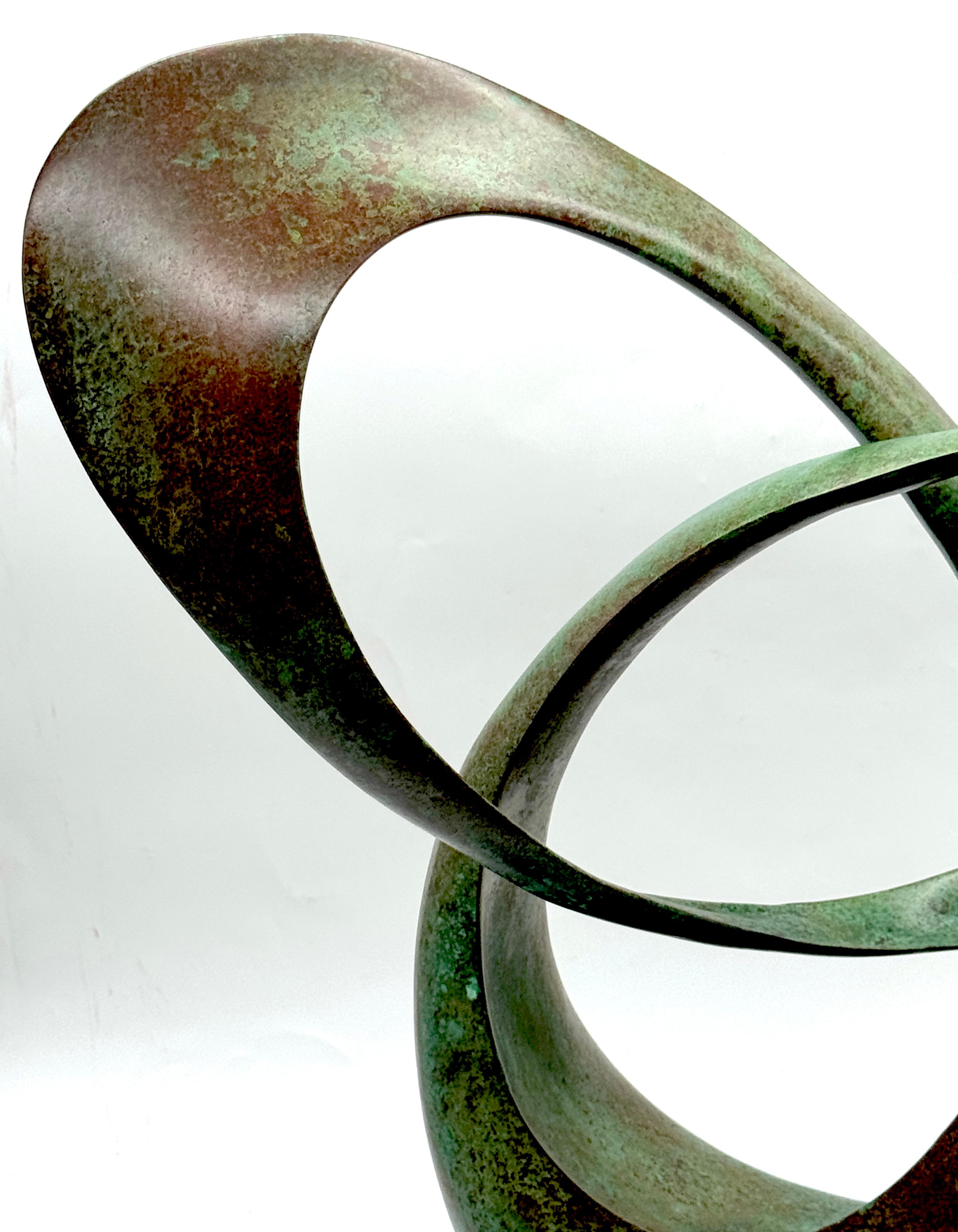 American 20th C. Bronze Abstract  'Infiniti' Sculpture to Attributed Richard Erdman For Sale