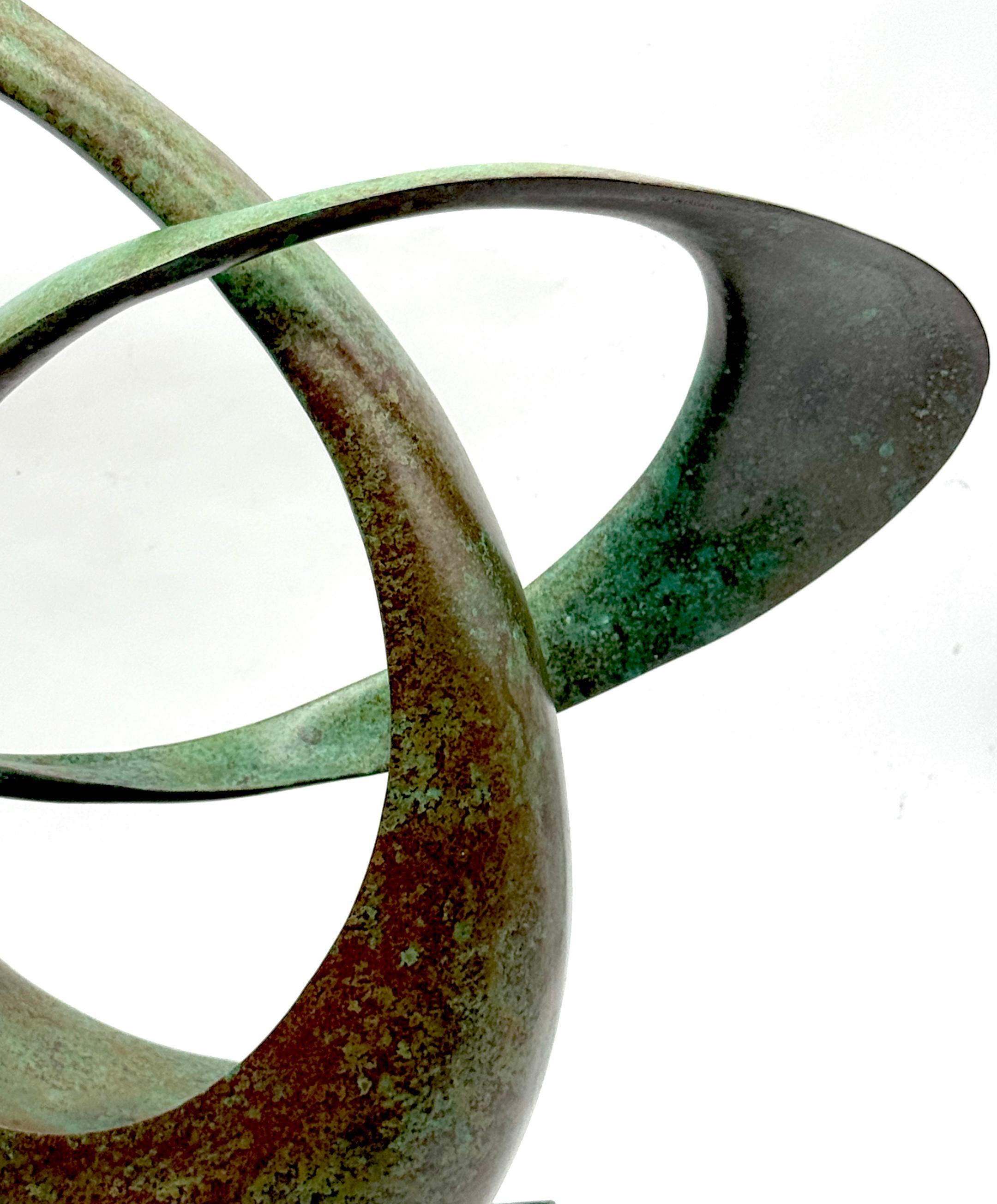 Cast 20th C. Bronze Abstract  'Infiniti' Sculpture to Attributed Richard Erdman For Sale
