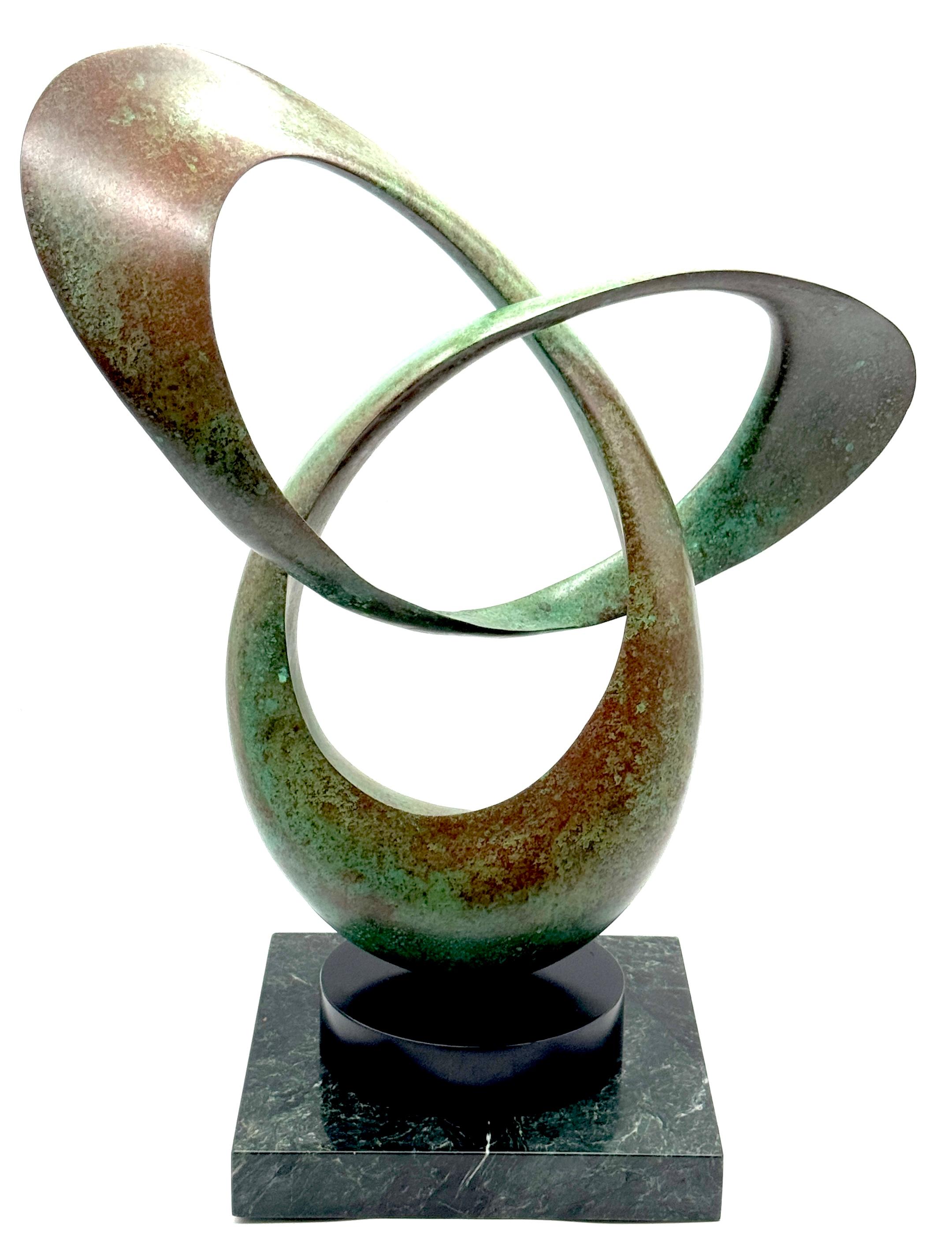 20th C. Bronze Abstract  'Infiniti' Sculpture to Attributed Richard Erdman In Good Condition For Sale In West Palm Beach, FL