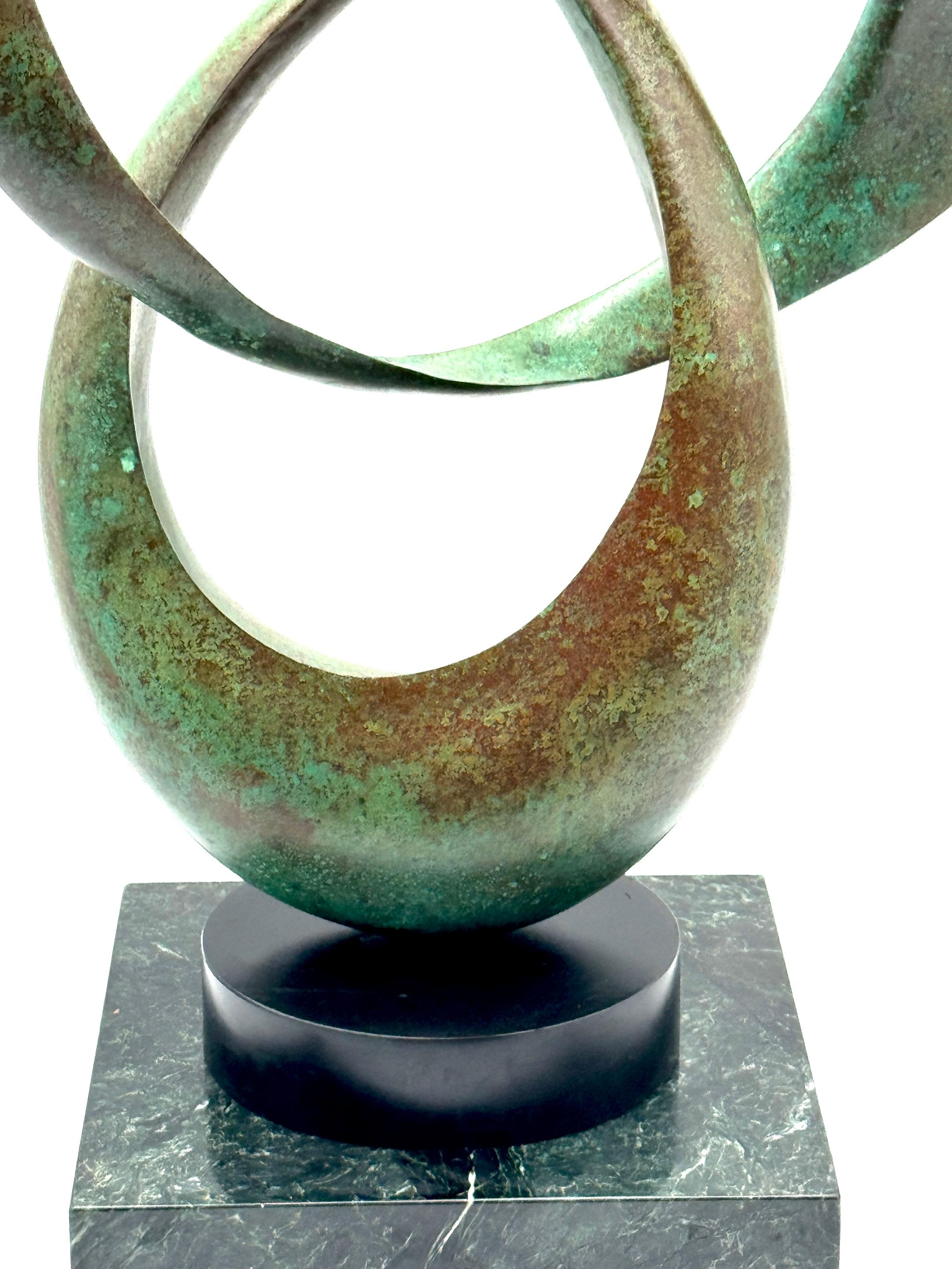 20th Century 20th C. Bronze Abstract  'Infiniti' Sculpture to Attributed Richard Erdman For Sale