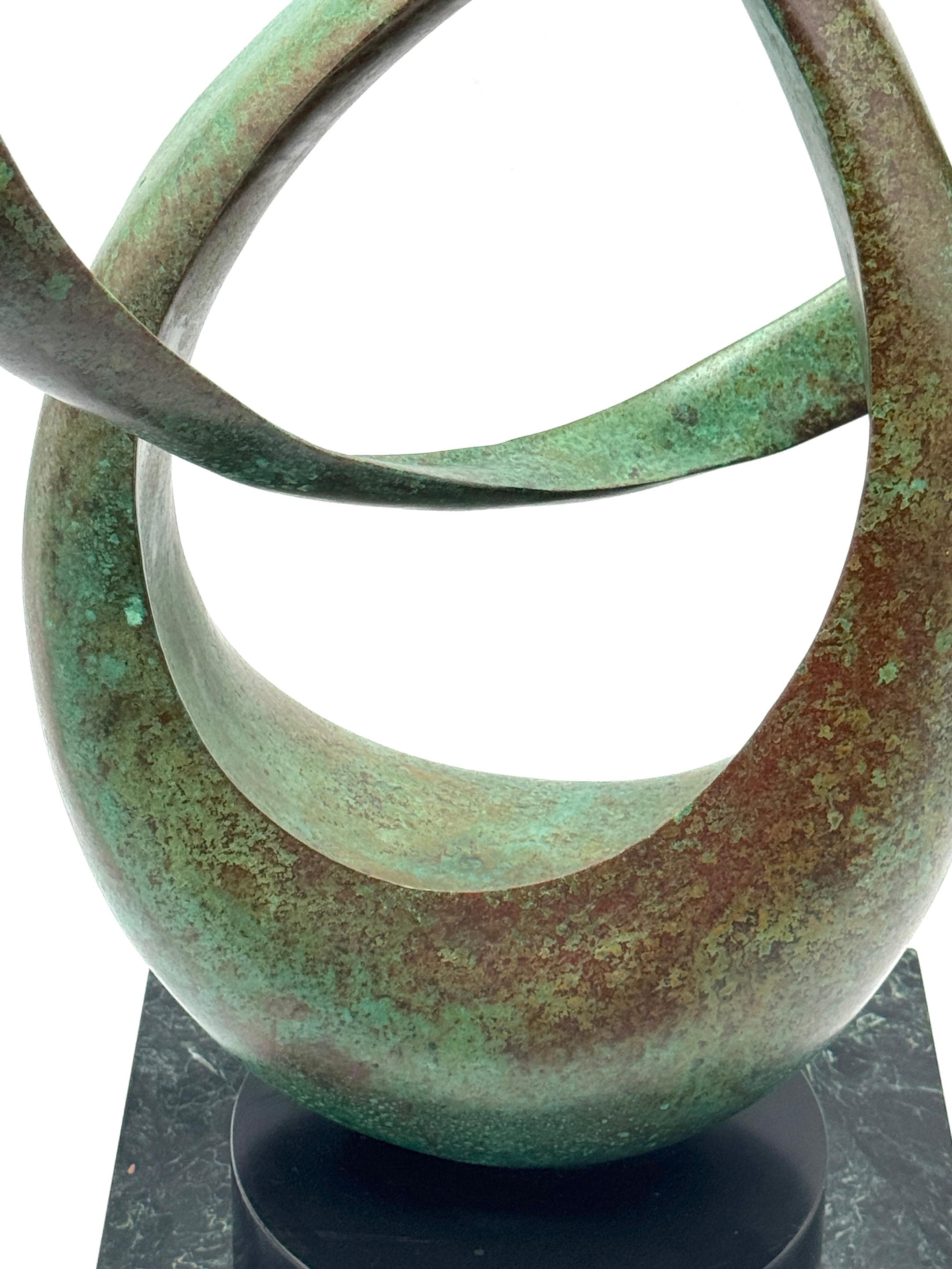 20th C. Bronze Abstract  'Infiniti' Sculpture to Attributed Richard Erdman For Sale 1