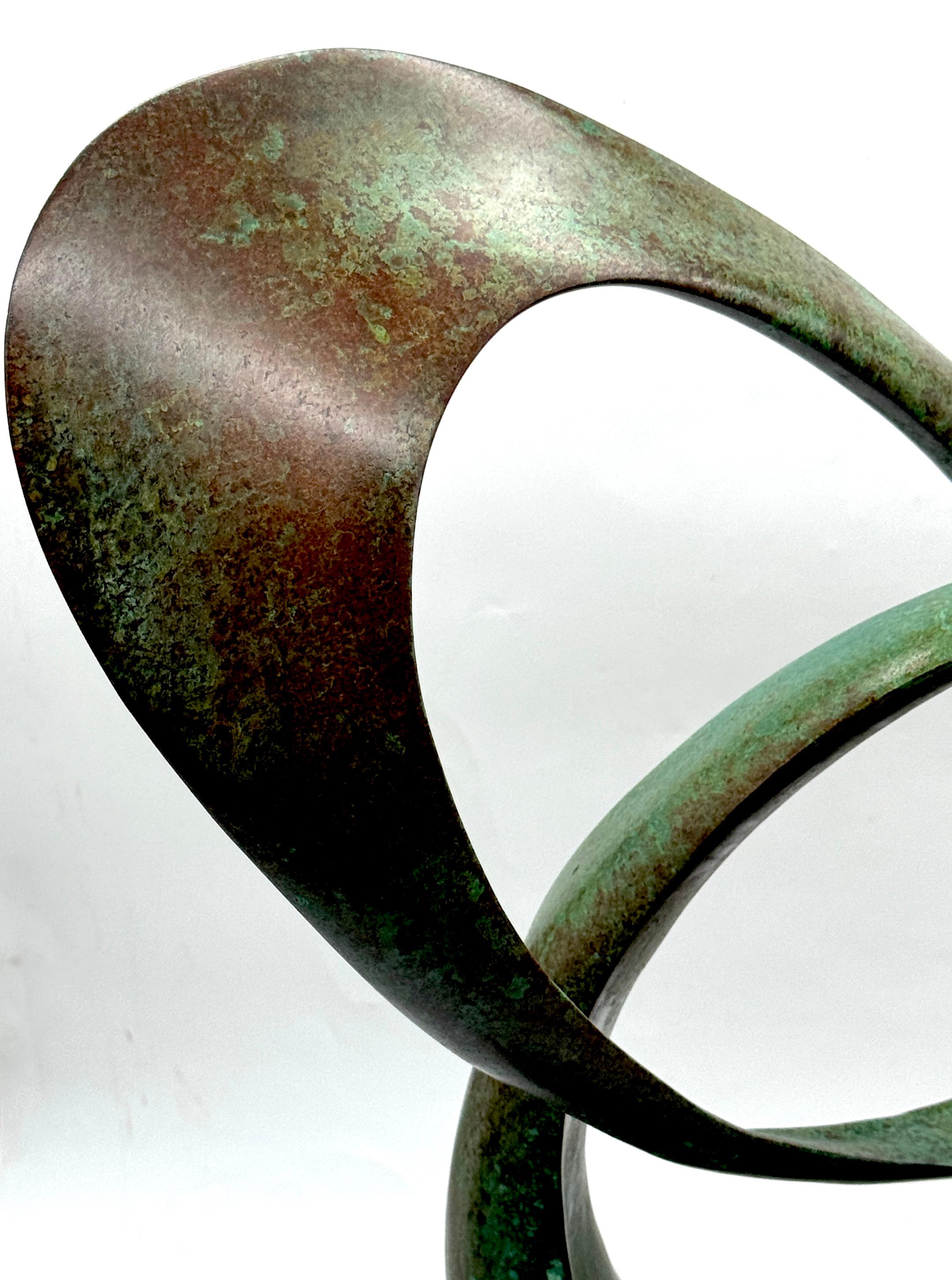 20th C. Bronze Abstract  'Infiniti' Sculpture to Attributed Richard Erdman For Sale 2