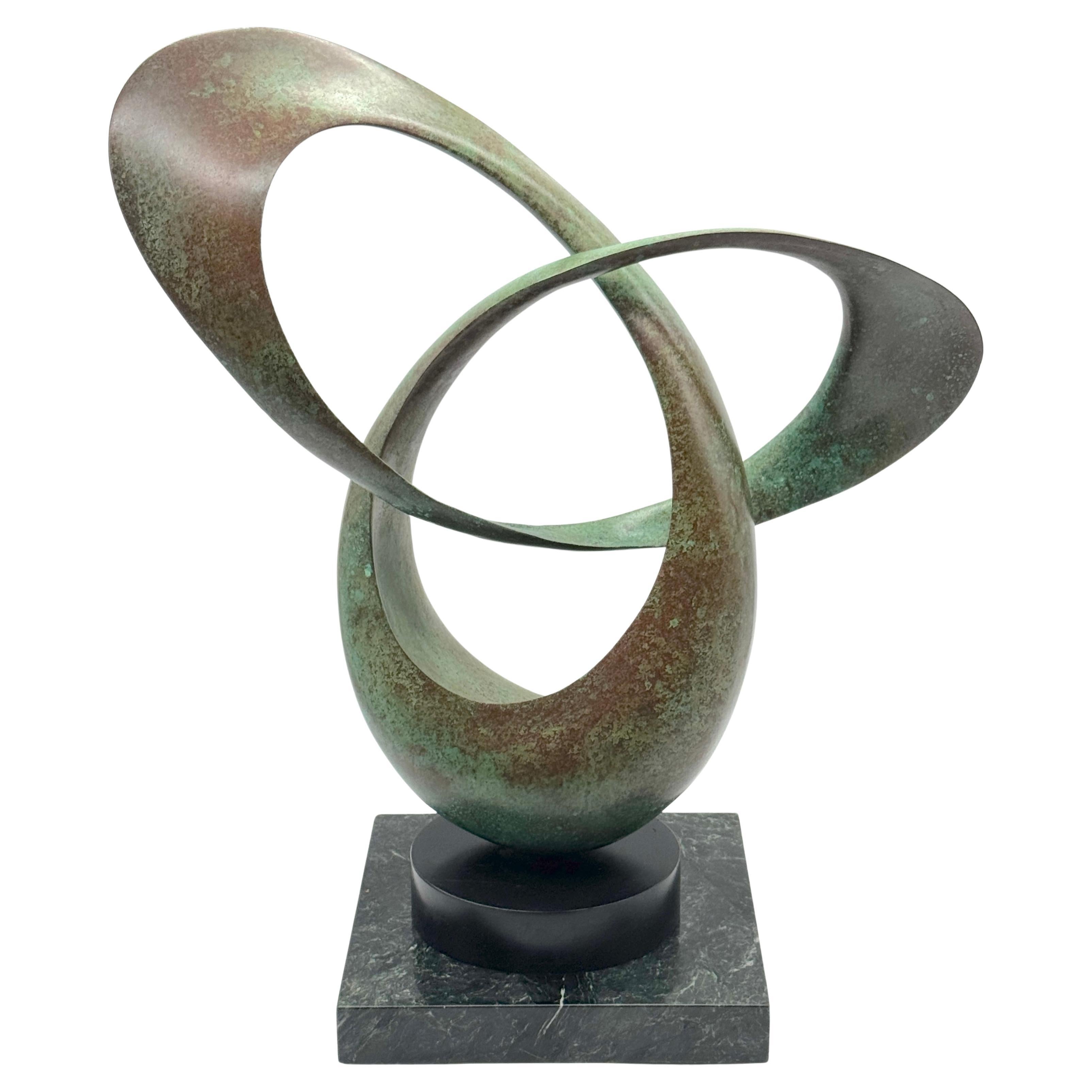 20th C. Bronze Abstract  'Infiniti' Sculpture to Attributed Richard Erdman For Sale