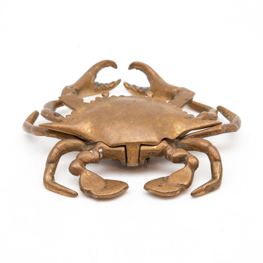 20th Century Bronze Crab Inkwell 4