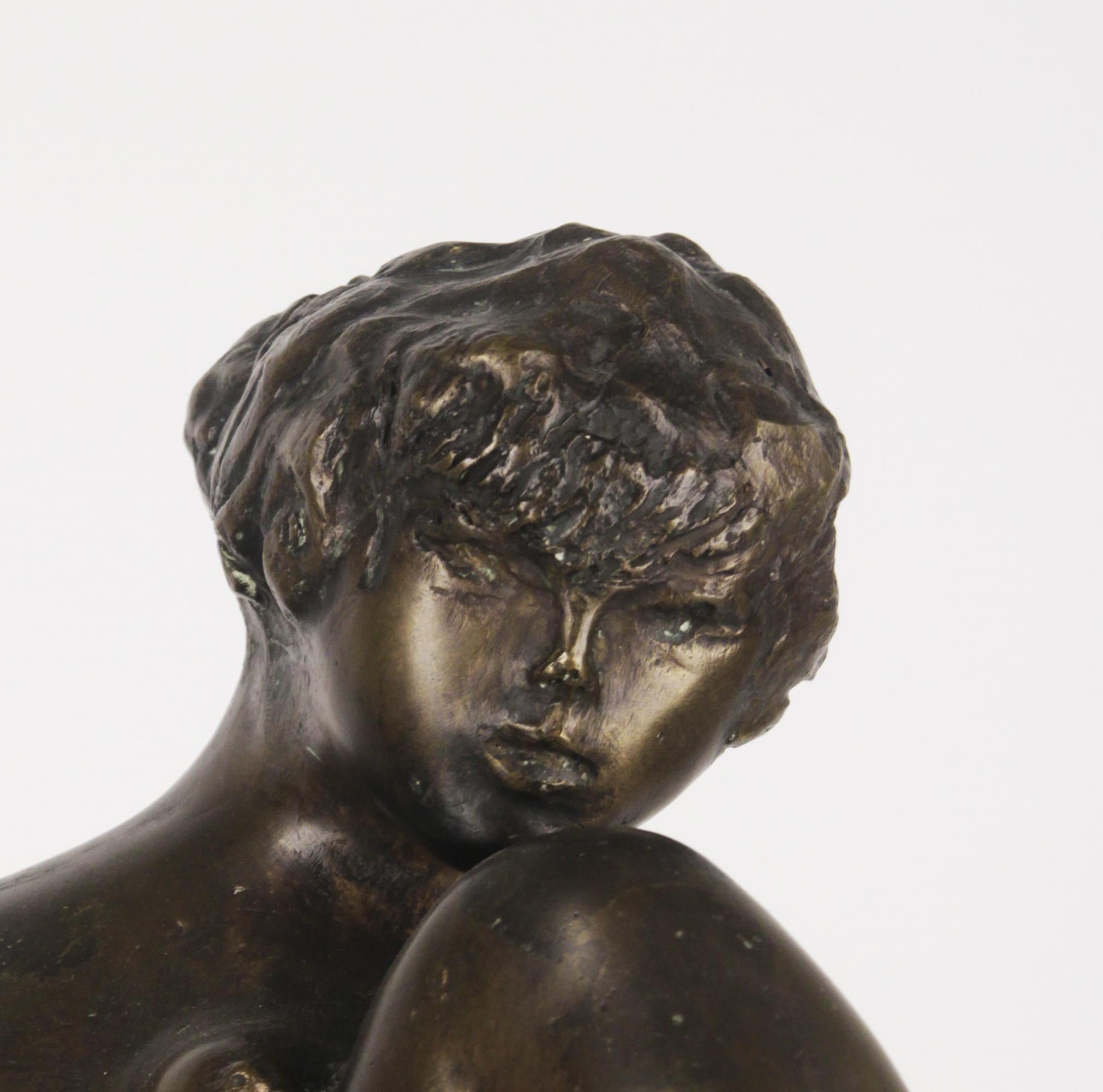 XX secolo Scultura in bronzo del 20° secolo di una donna nuda dello scultore argentino J. Mariano Pagés in vendita