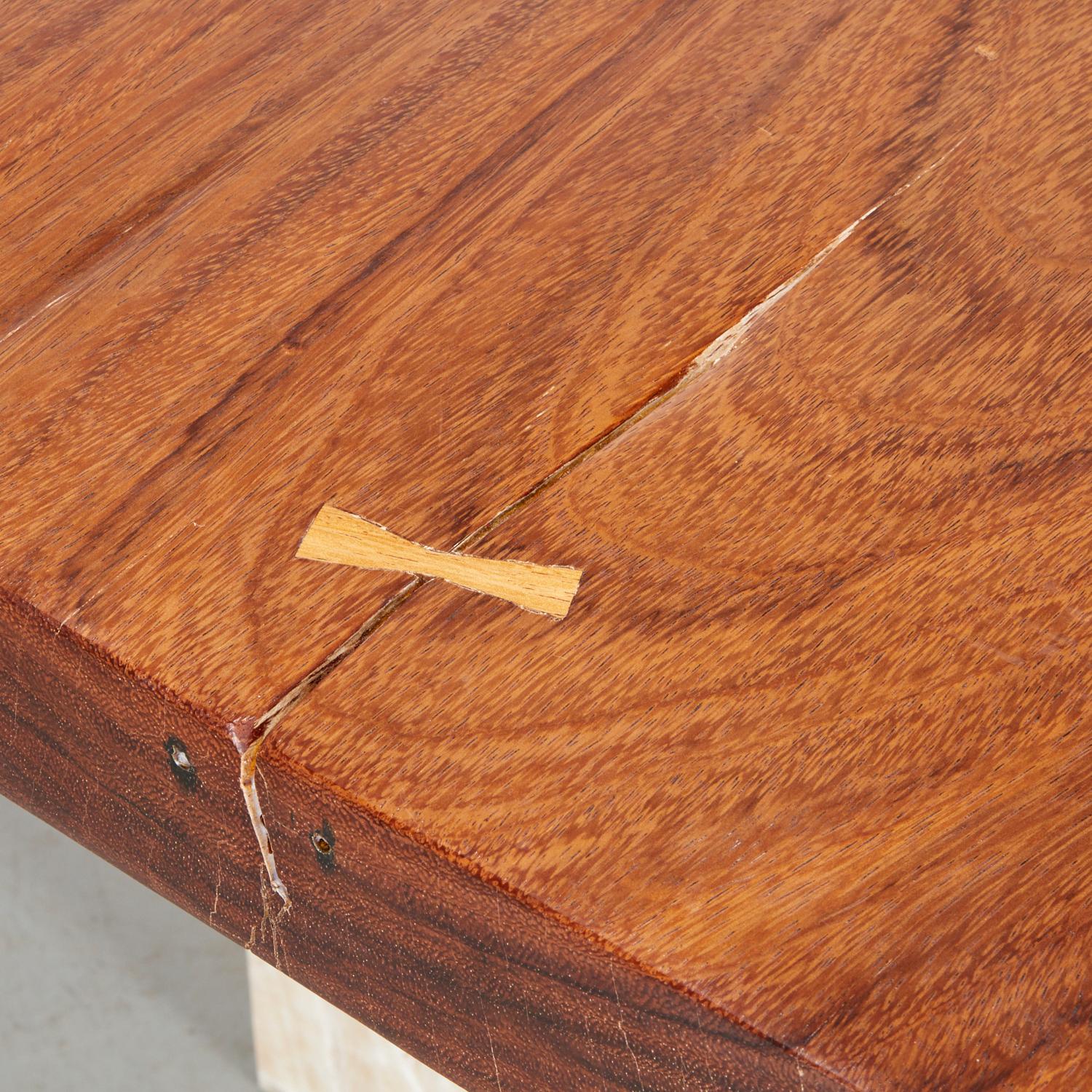 American 20th c. Christopher Guy,  Custom Hawaiian Koa Wood and Lighted Onyx Dining Table For Sale