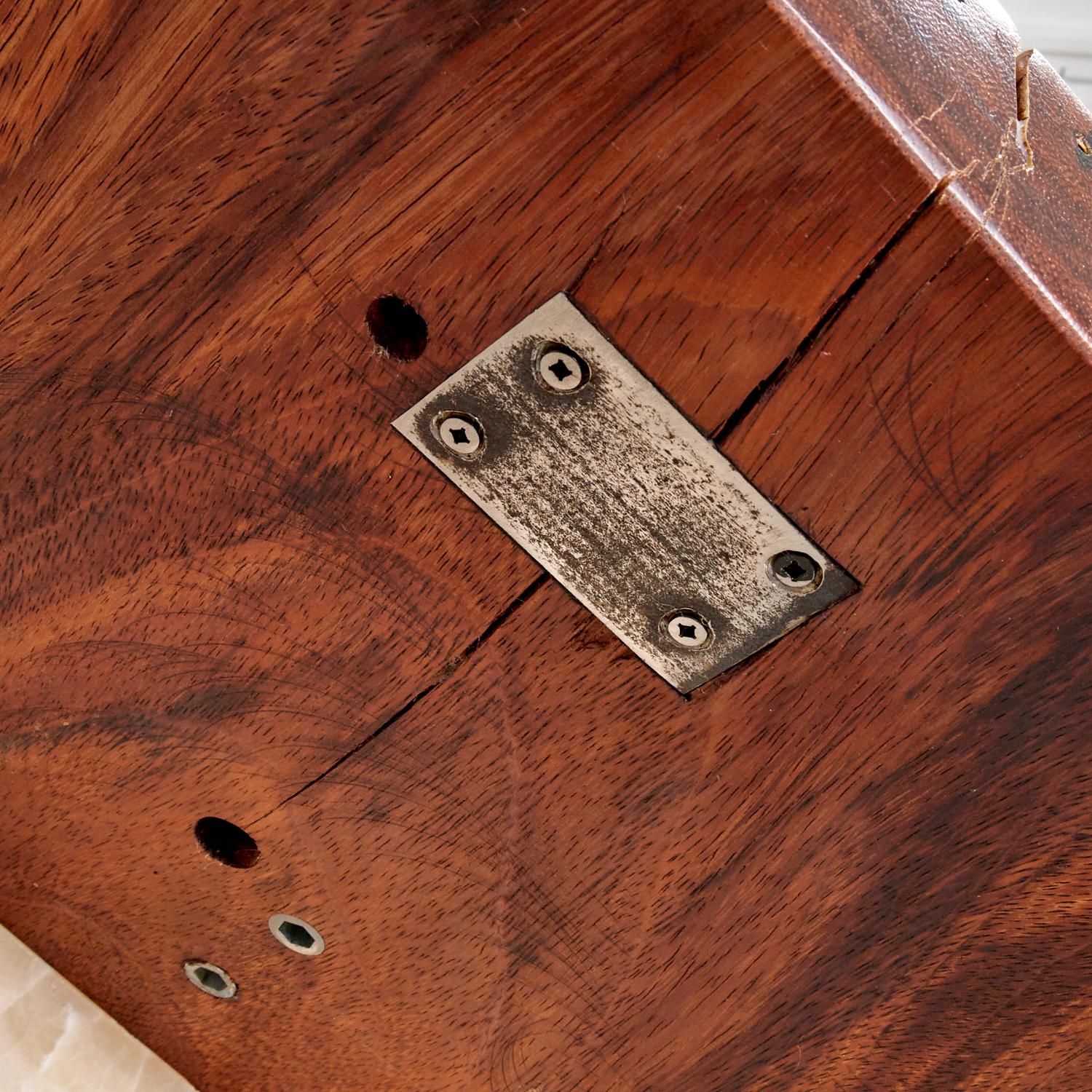 20th c. Christopher Guy,  Custom Hawaiian Koa Wood and Lighted Onyx Dining Table For Sale 2