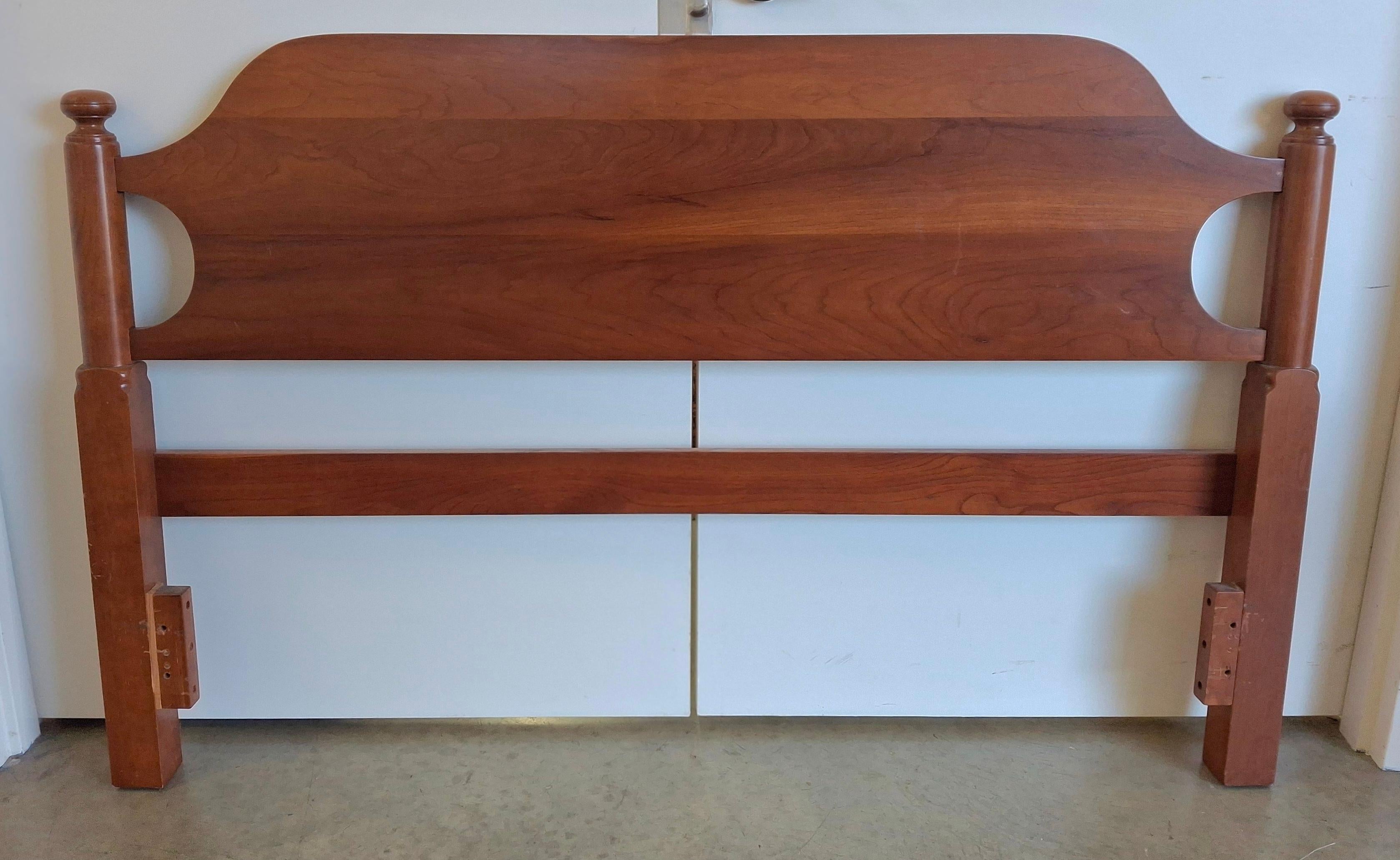 American 20th C. Cohaset Colonial Federal Style Cherry Full Size Headboard by Hagerty For Sale
