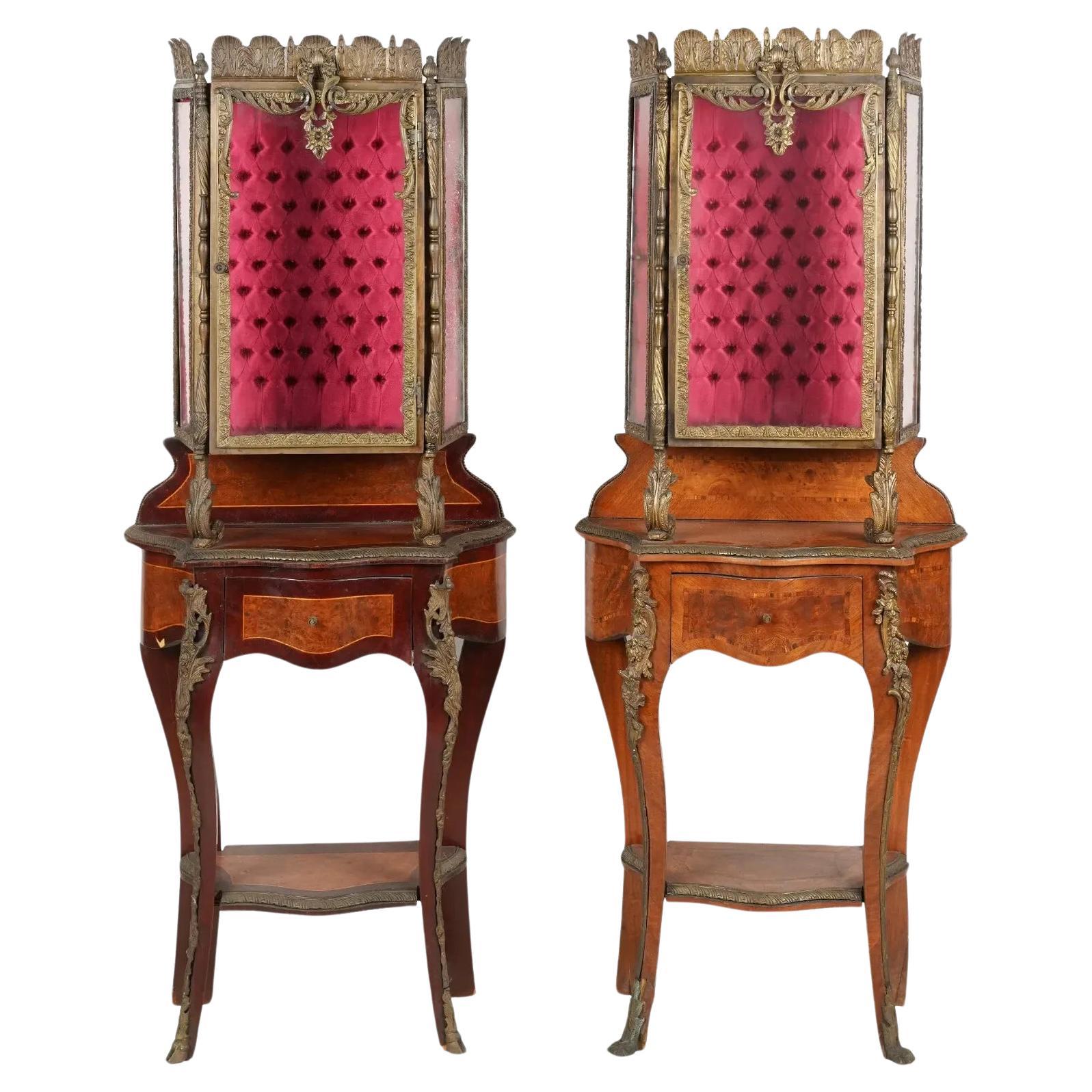 20th C. Collection of Larry Flynt, Pink, Vintage Vitrine Cabinets, Set of Two! For Sale