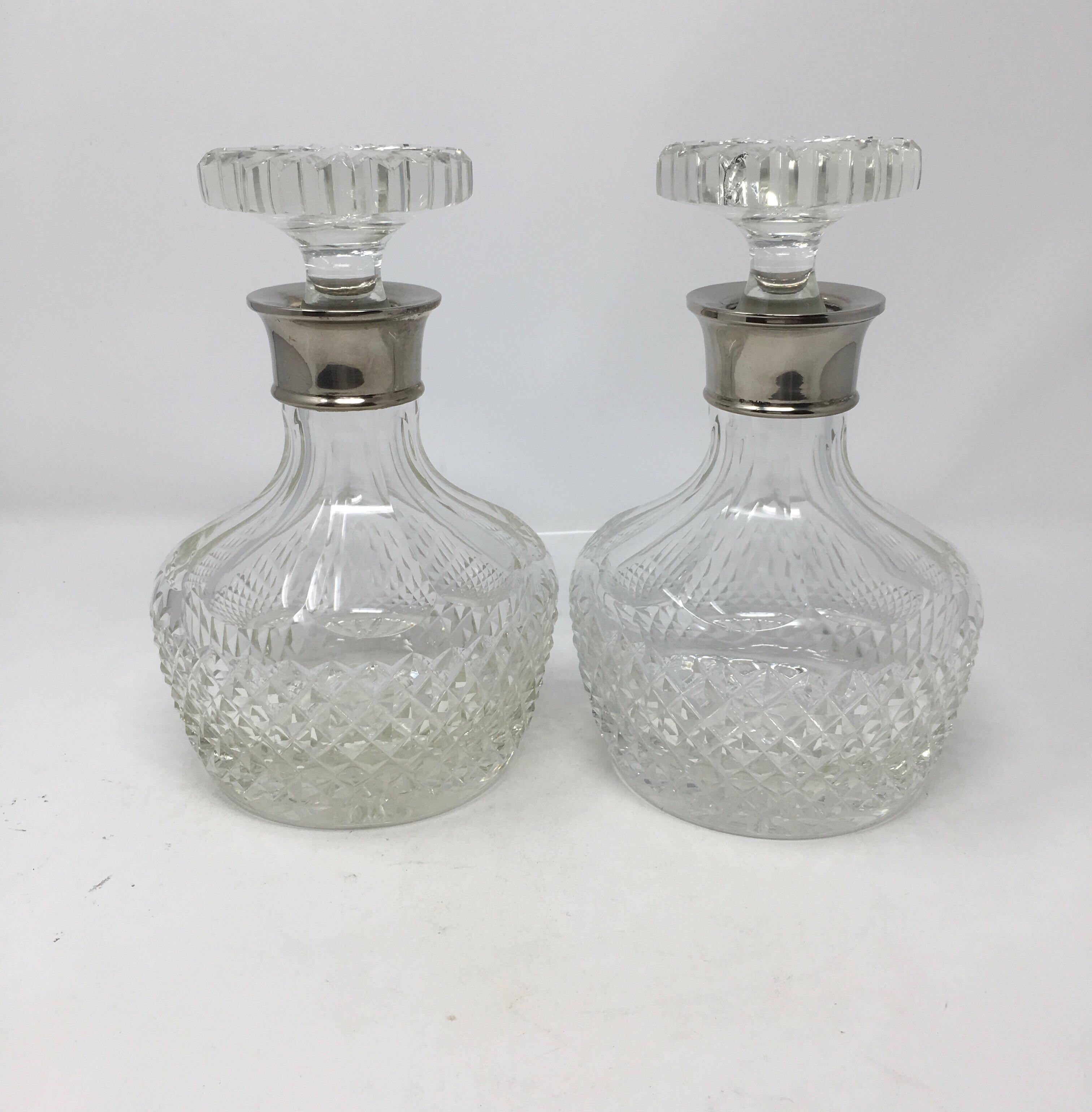 20th Century Cut Crystal Whiskey Decanter 5