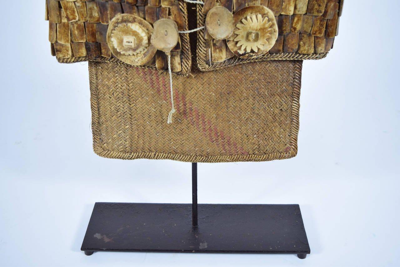 20th Century Dayak Bone and Rattan Chest Plate In Good Condition In Dallas, TX