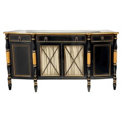 Retro 20th-C Ebonized Regency Style Server or Sideboard by Hickory White Furniture