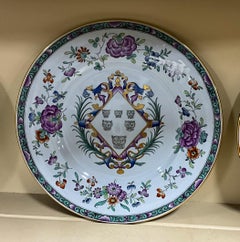 20th-C. English Copeland Spode for Tiffany & Co. Armorial Plates, S/8
