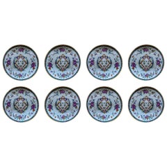 20th-C. English Copeland Spode for Tiffany & Co. Armorial Plates, S/8