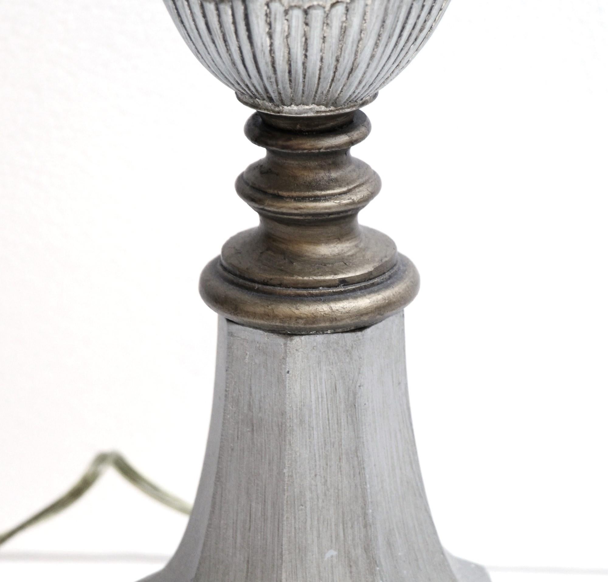 20th Century English Made Georgian Table Lamp 2 Adjustable Sockets For Sale