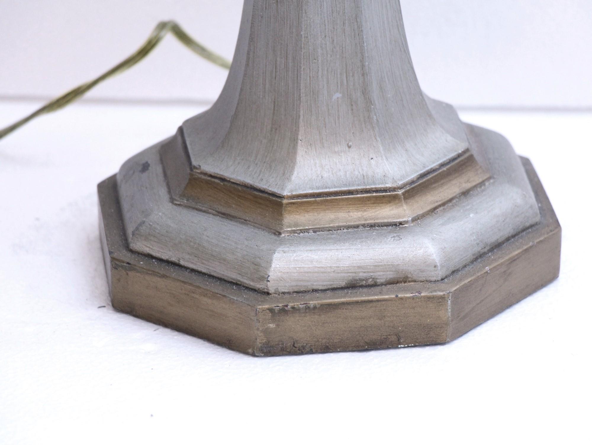Bronze English Made Georgian Table Lamp 2 Adjustable Sockets For Sale