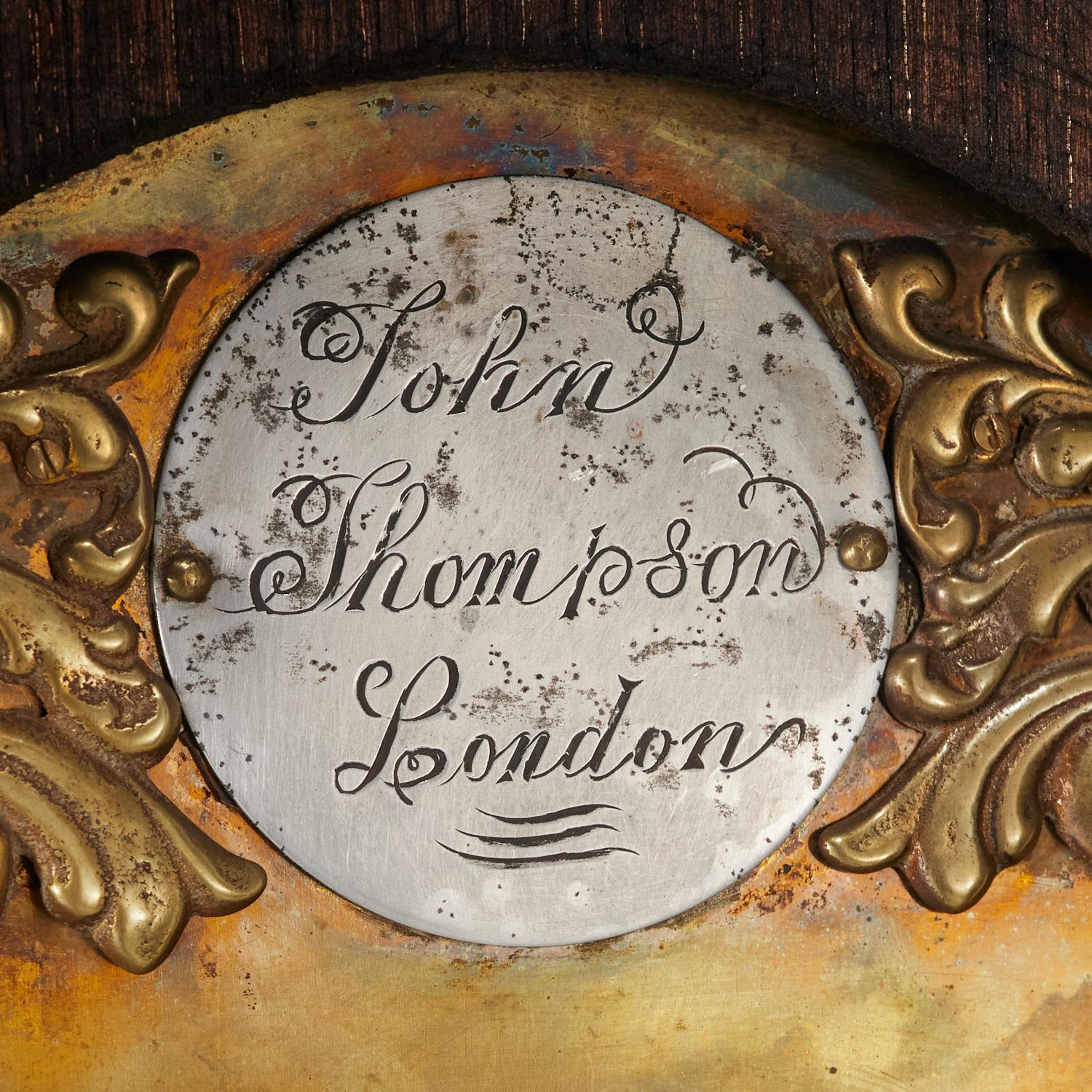 Veneer 20th C English Mahogany and Walnut Grandmother Clock with Le Rose Movement For Sale