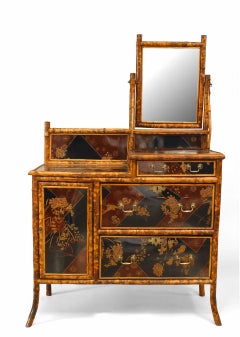 English Victorian Style Bamboo & Chinoiserie Dresser