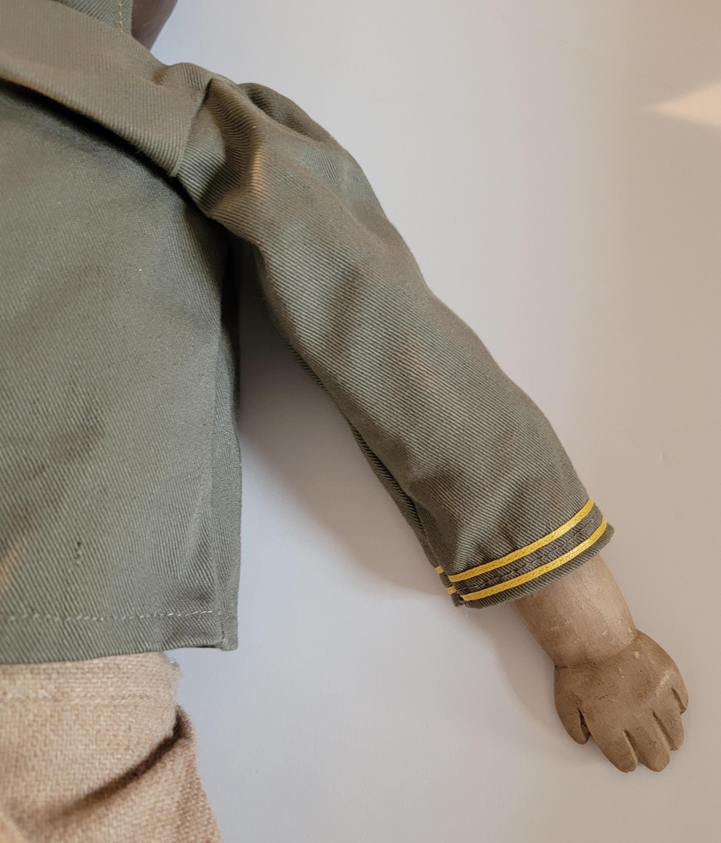 Adirondack 20th C Folk Art Carved Boy Doll For Sale