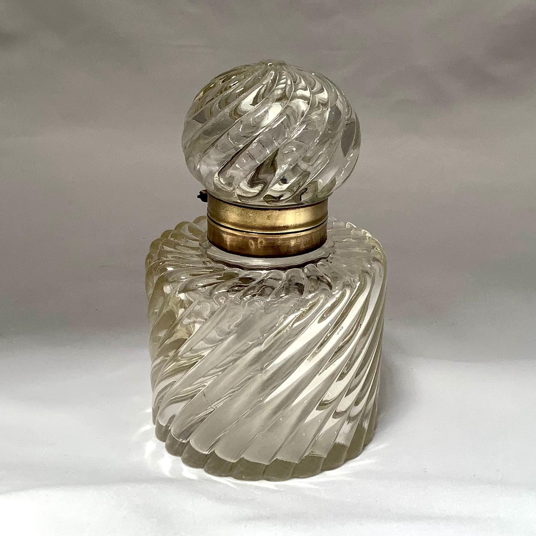 20th Century French Baccarat Inkwell 1
