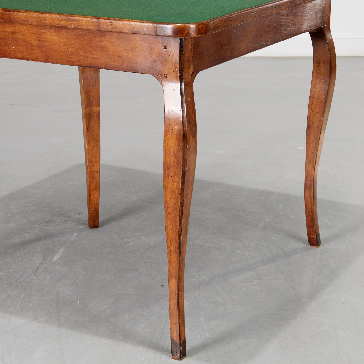 Joinery 20th C. French Provincial Louis XV Style Triangular Folding Games Table For Sale