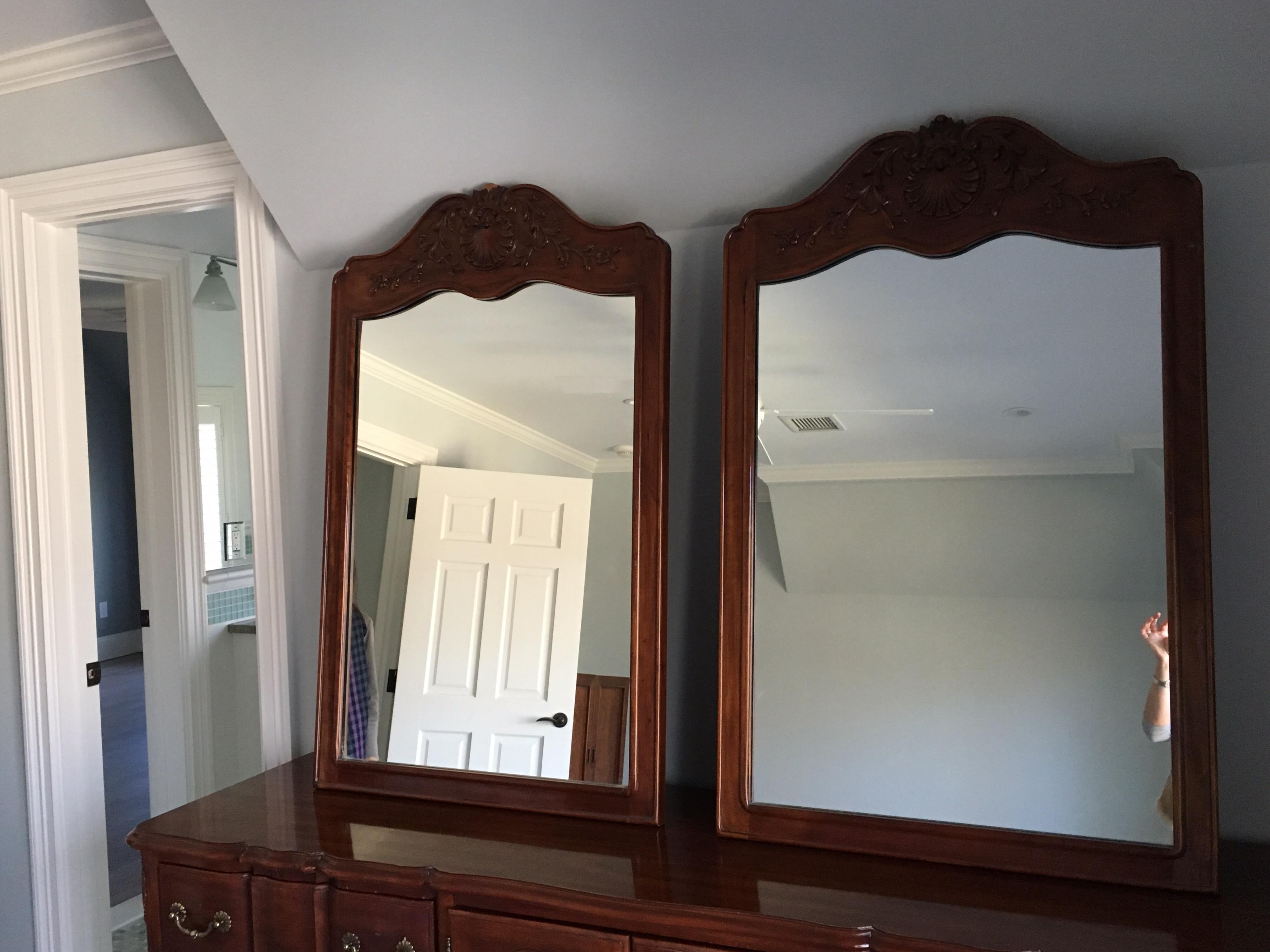 20th Century Provincial Style Double Dresser and Pair of Mirrors by Widdicomb For Sale 10