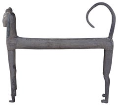 20th C. Hand Carved Egyptian Revival Folk Art Bali Cat Sculpture Statue