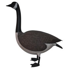 20th C Hand Carved & Painted Canadian Goose