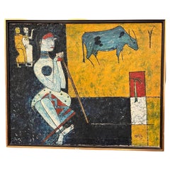 20th Century Indian Expressionist Painting J.J. School of Art, Bombay