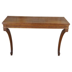 20th C. Italian Neoclassical Carved Walnut Entry Hall Wall Mount Console Table