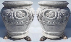 20th Century Large Italian Neoclassical Style Planters by Italgarden, a Pair